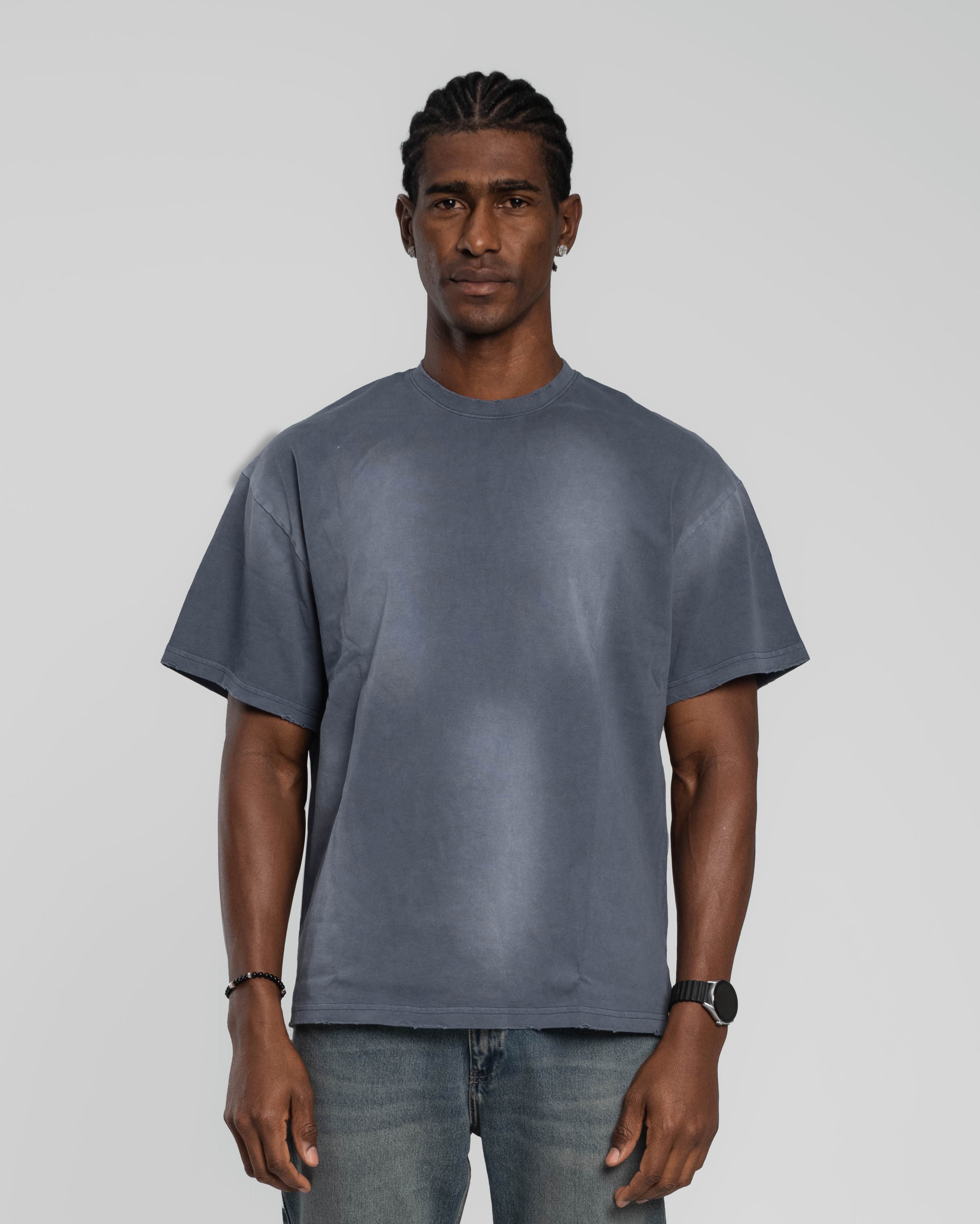INDIGO STONEWASHED T-SHIRT