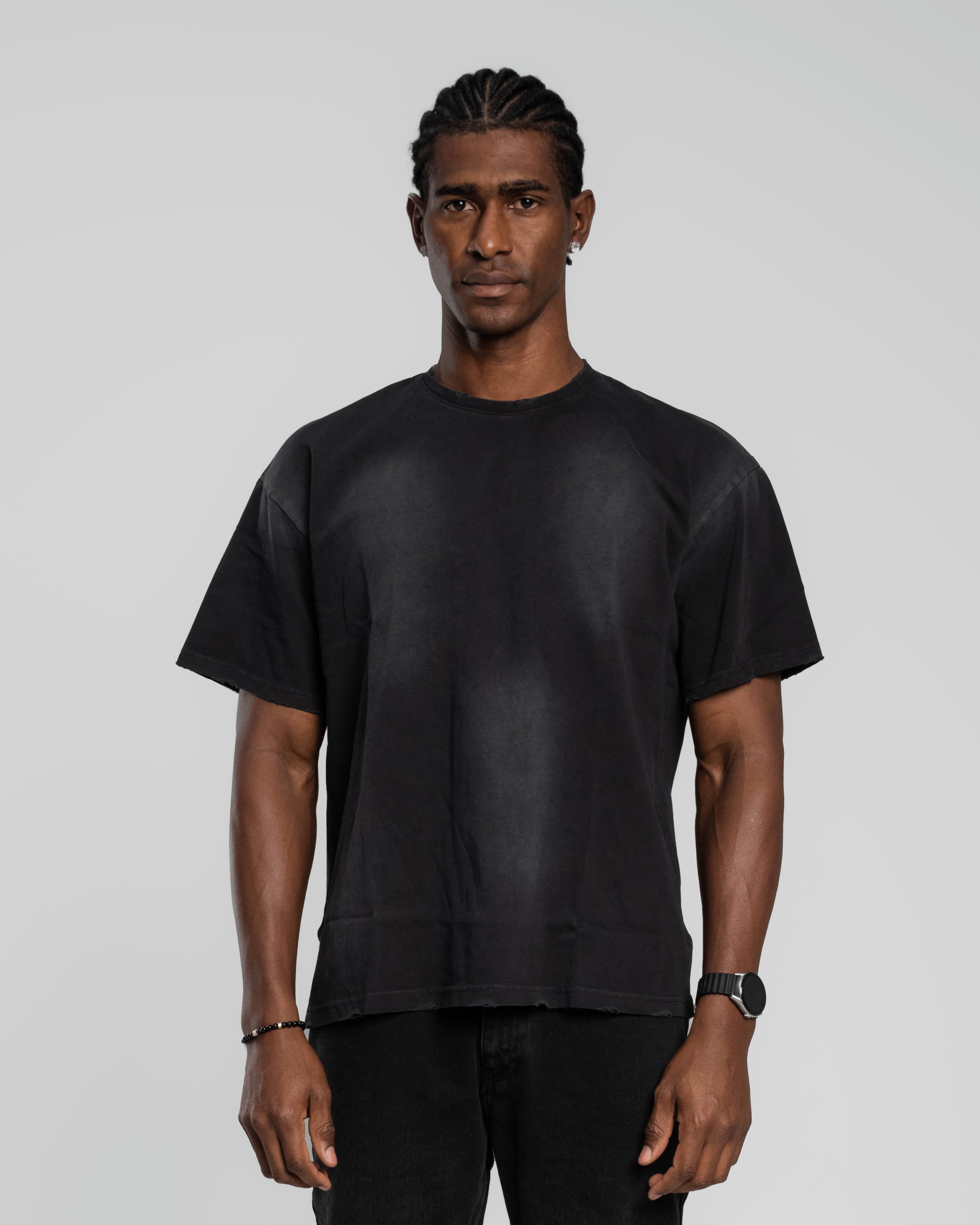 BLACK STONEWASHED T-SHIRT