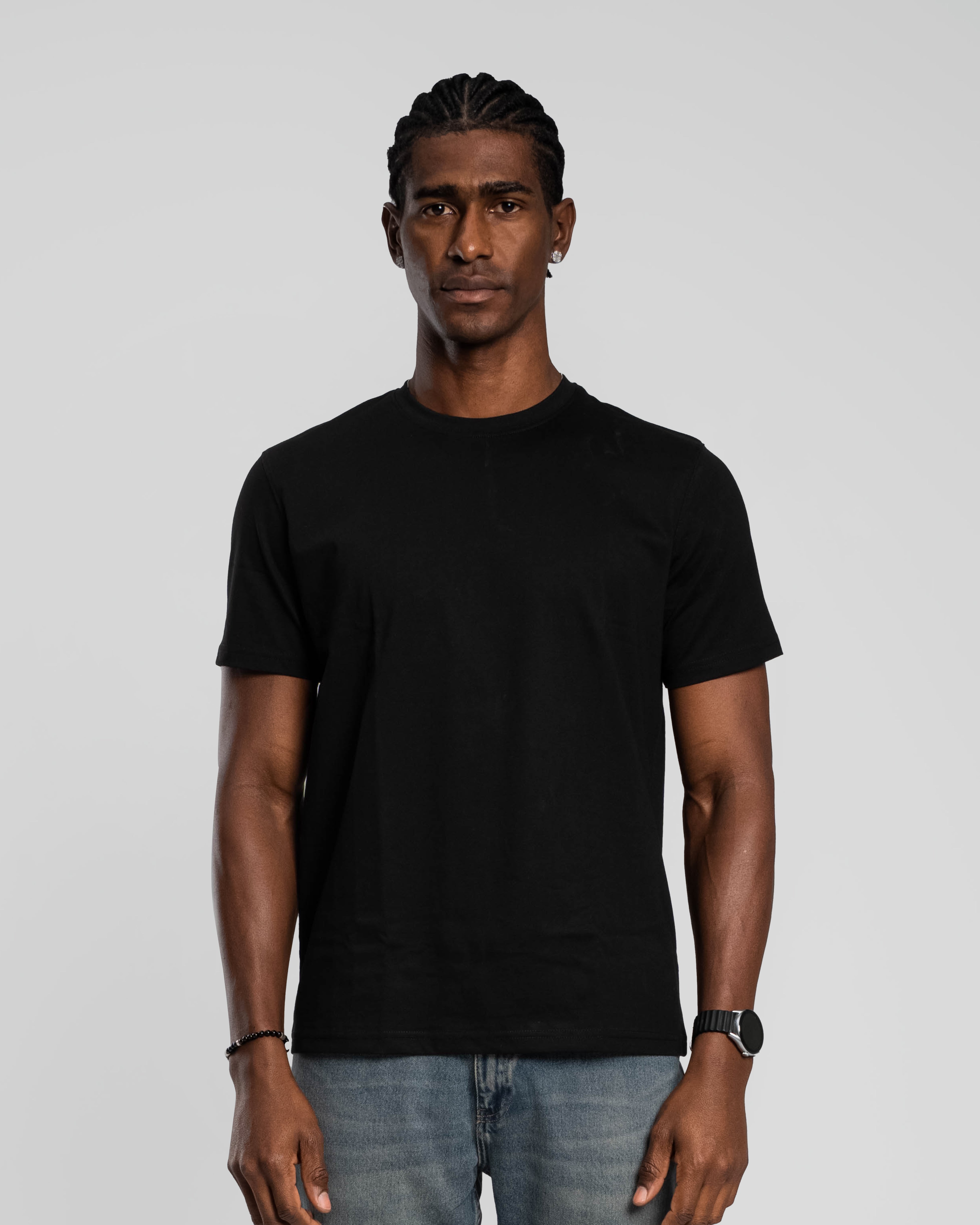 BLACK REGULAR FIT T-SHIRT