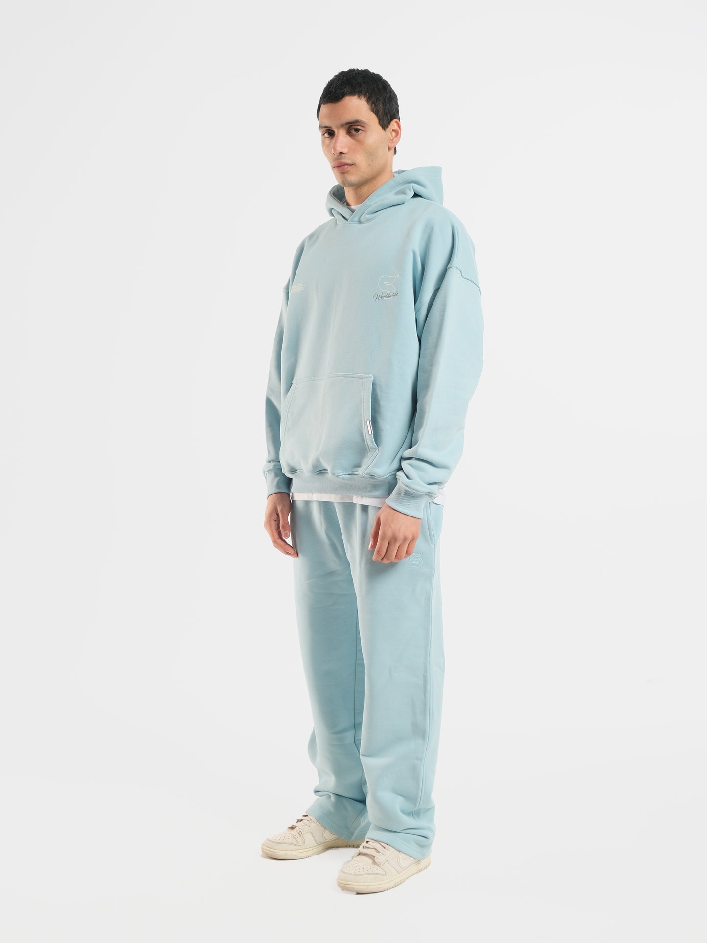 POWDER BLUE WORLDWIDE HOODIE