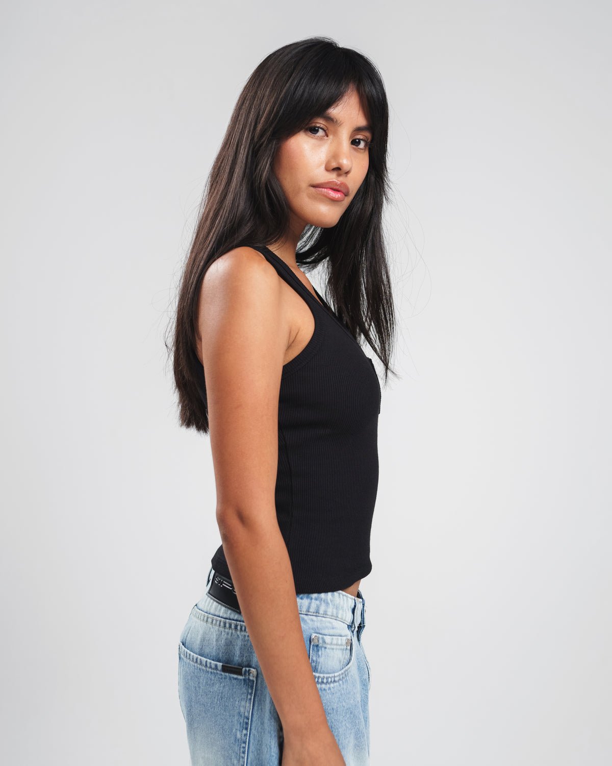 DENIM POCKET TANK TOP
