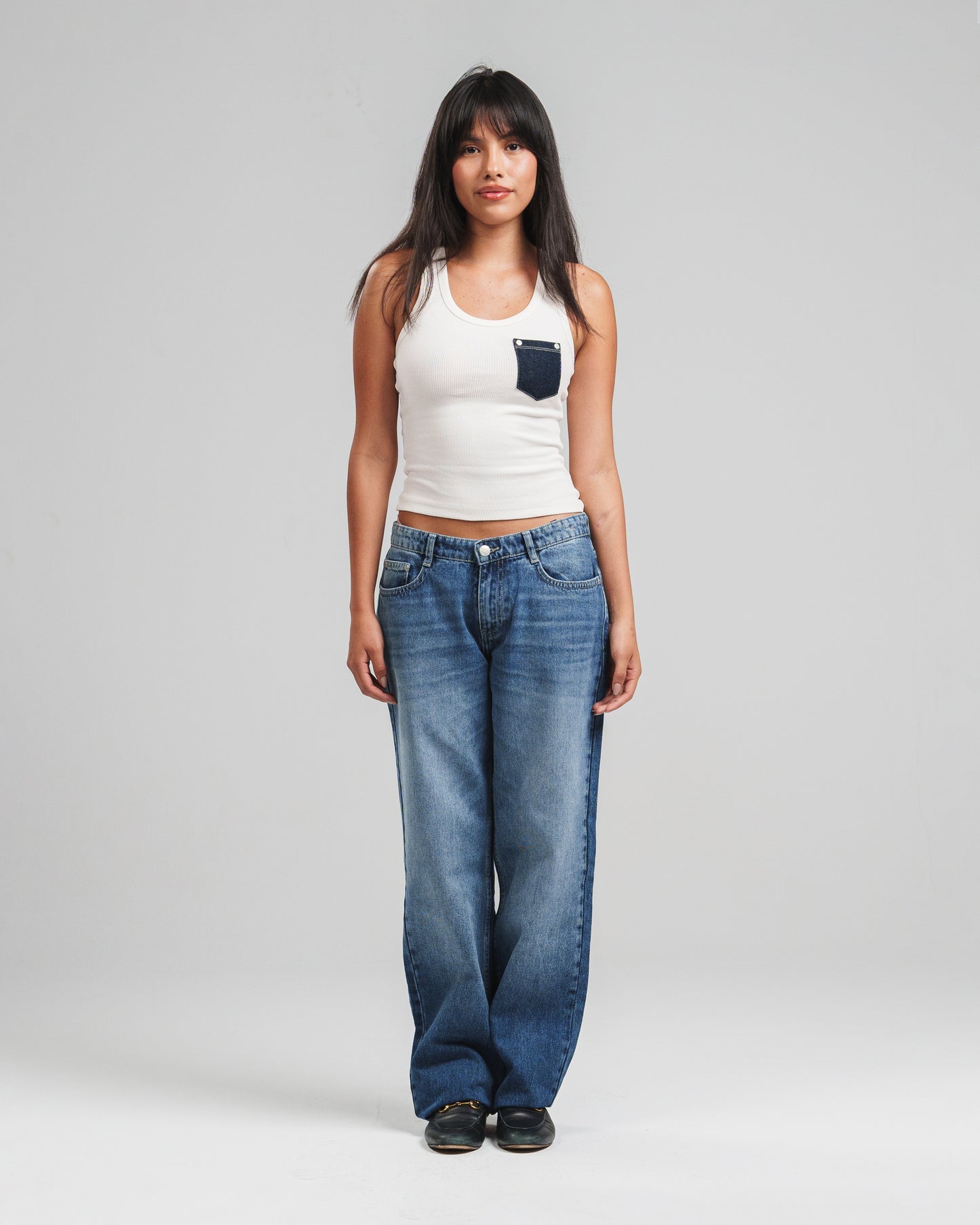 COBALT BLUE SCULPT LOW RISE JEANS