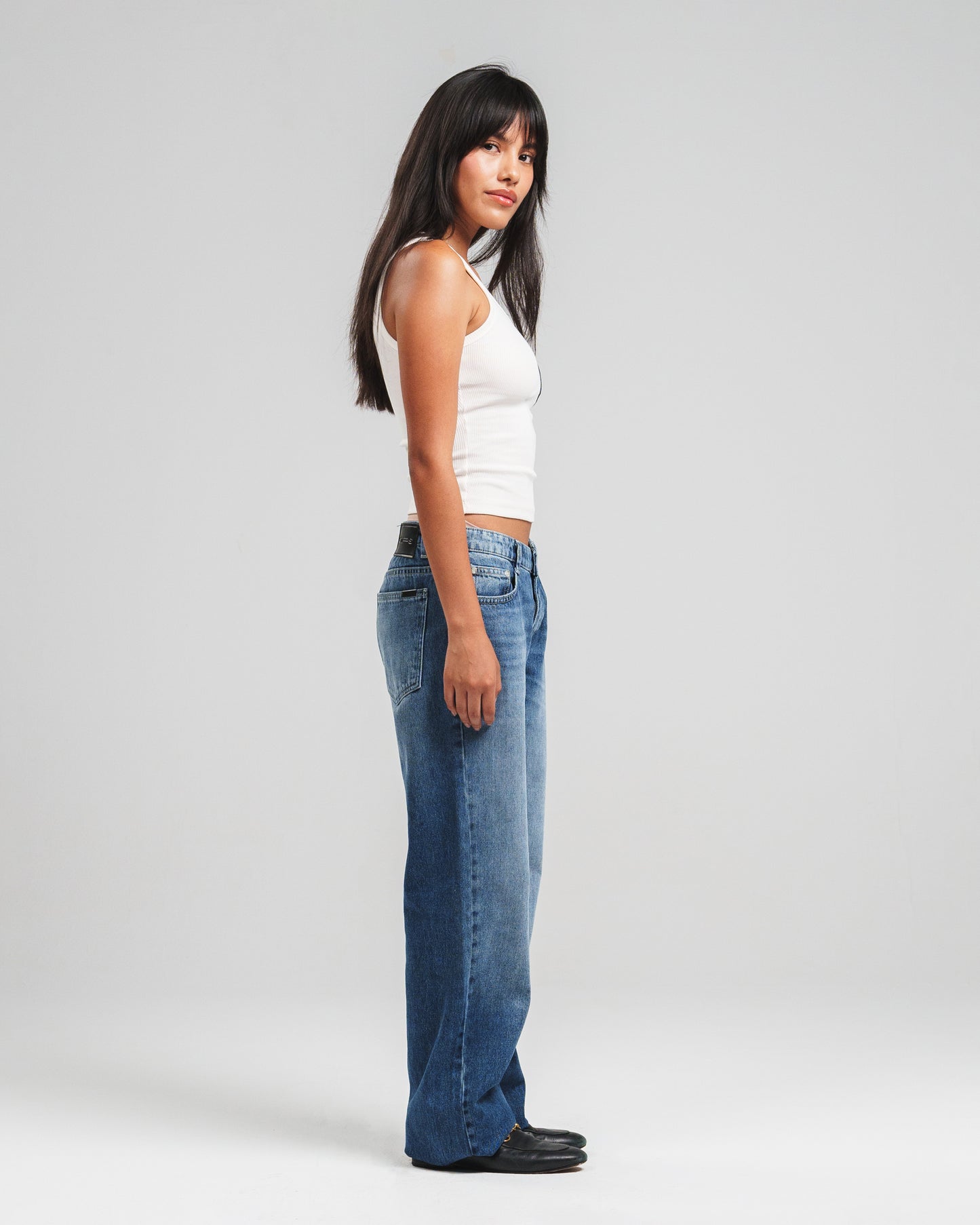 COBALT BLUE SCULPT LOW RISE JEANS