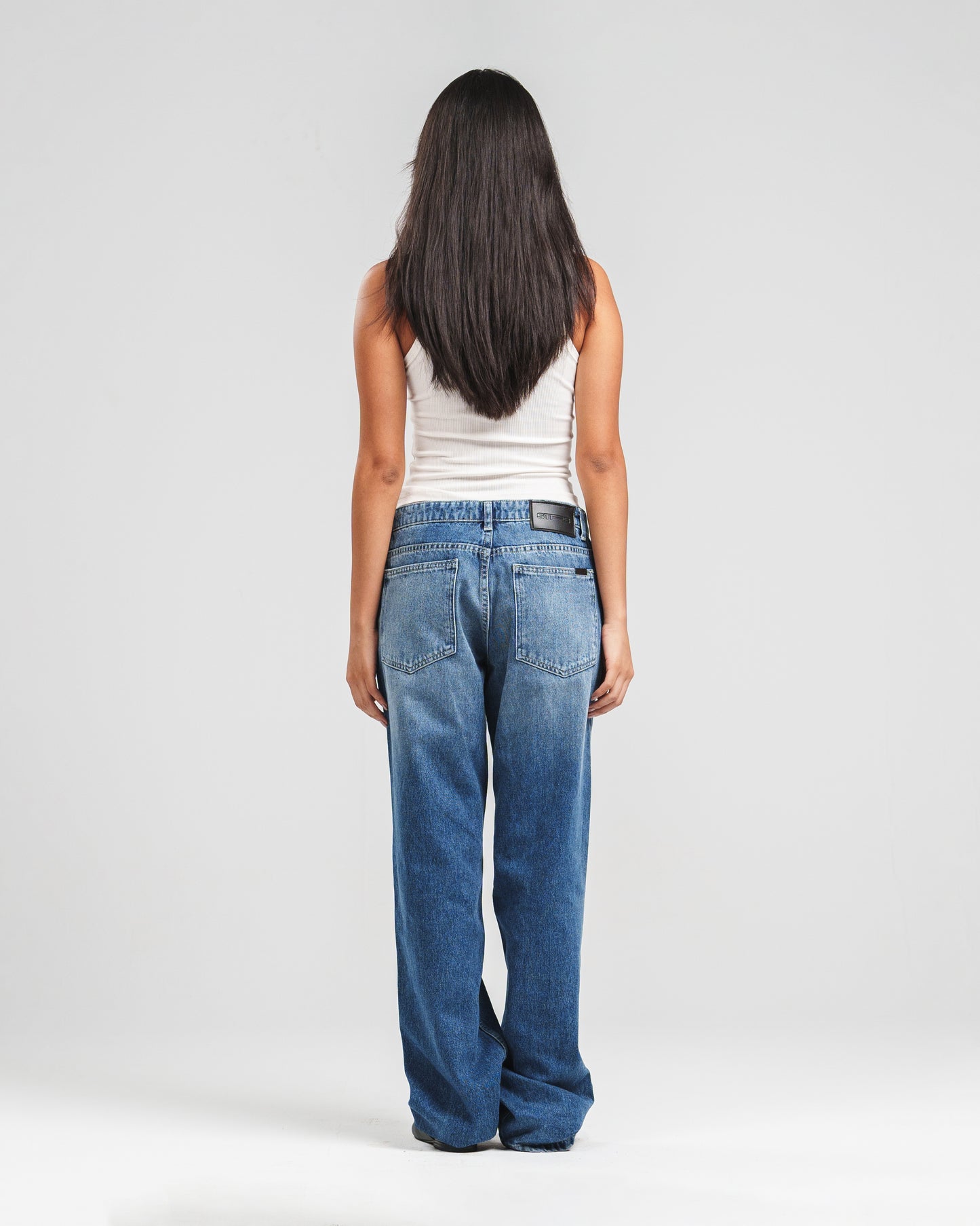 COBALT BLUE SCULPT LOW RISE JEANS