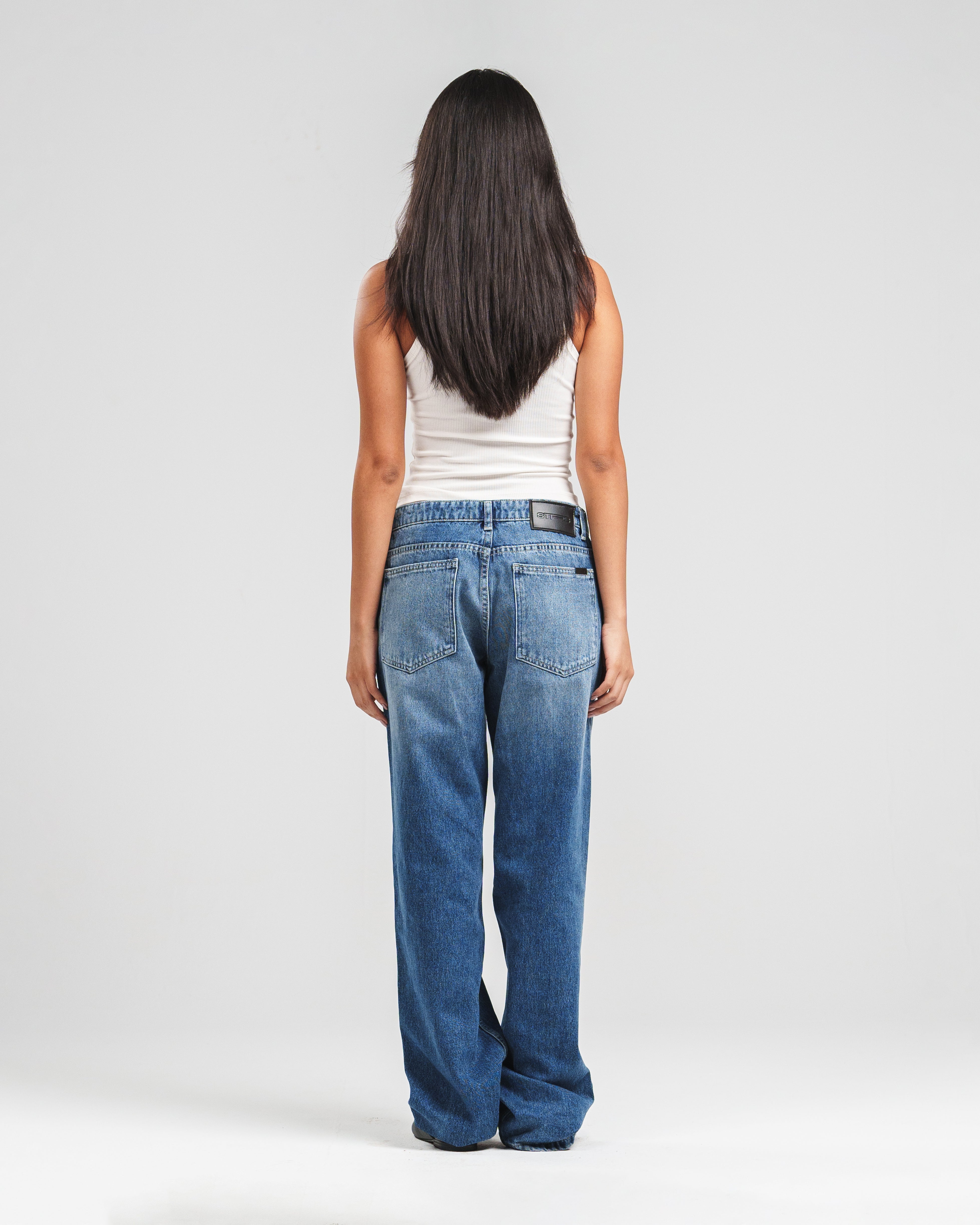 COBALT BLUE SCULPT LOW RISE JEANS