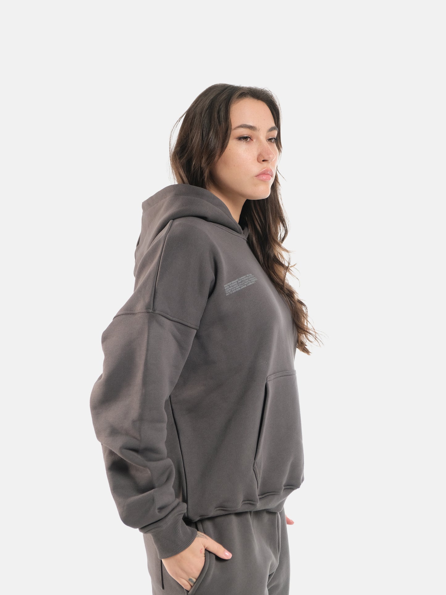 DARK GREY WORLDWIDE HOODIE