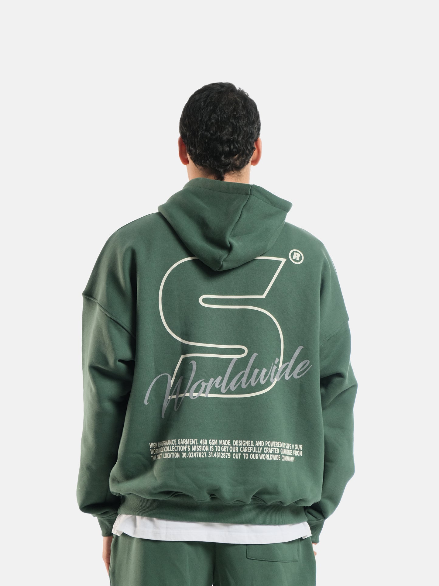 HUNTER GREEN WORLDWIDE HOODIE