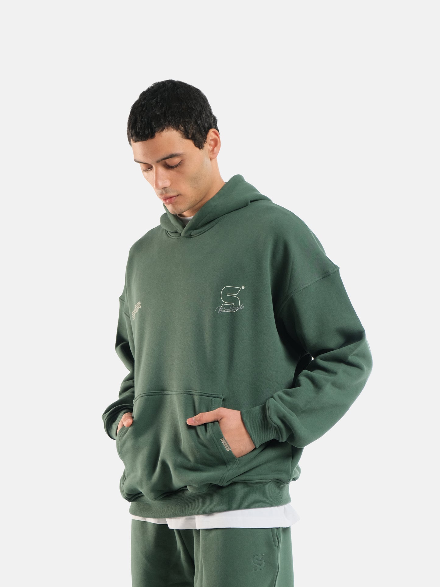 HUNTER GREEN WORLDWIDE HOODIE