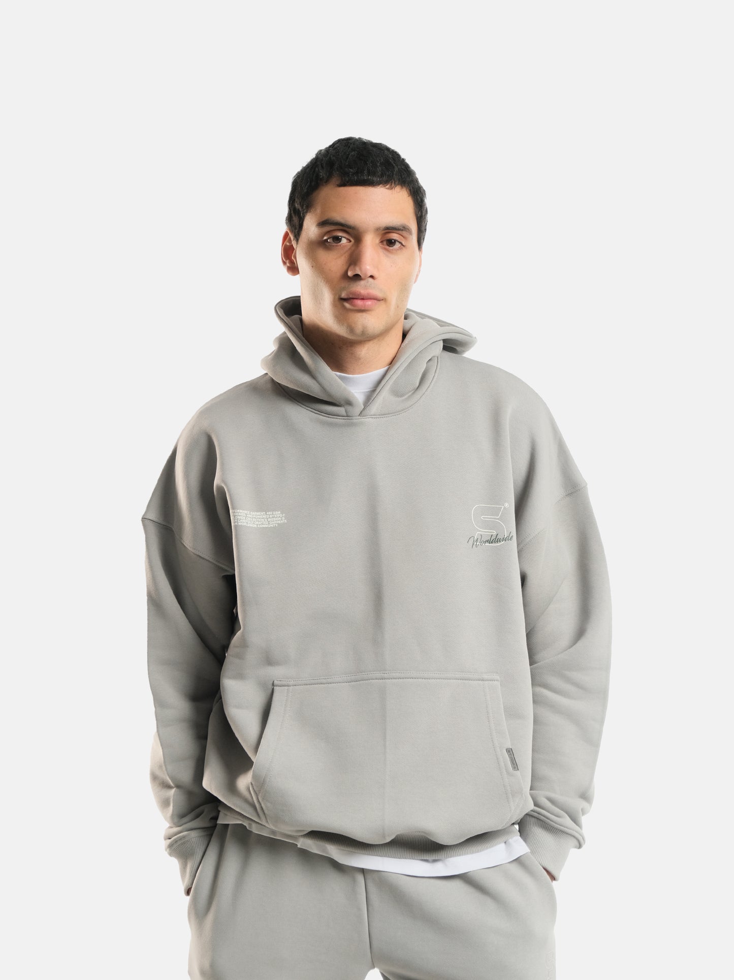 LIGHT GREY WORLDWIDE HOODIE