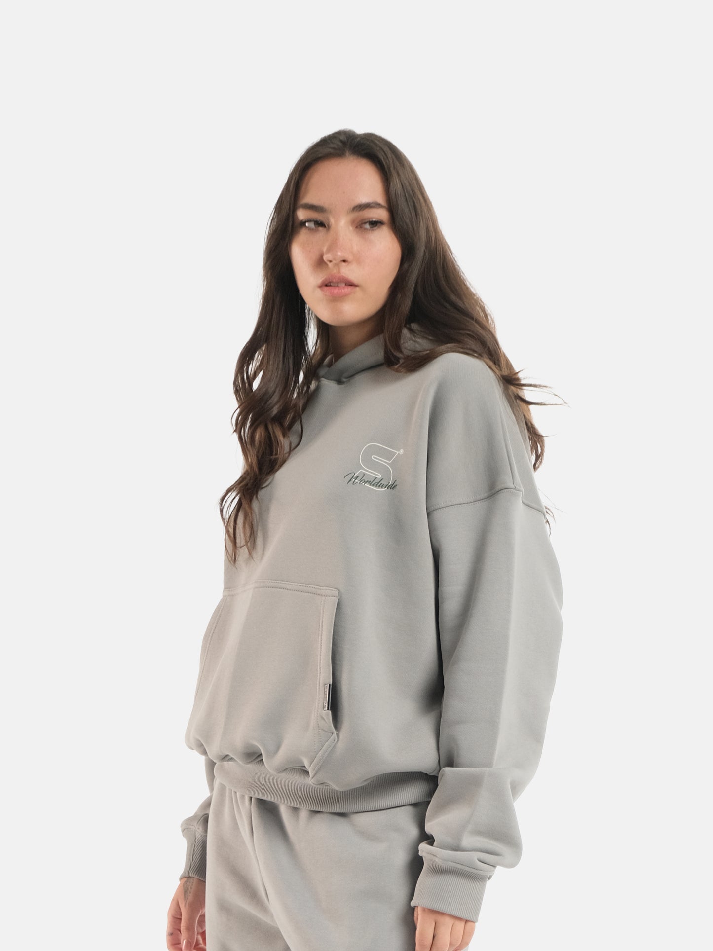 LIGHT GREY WORLDWIDE HOODIE