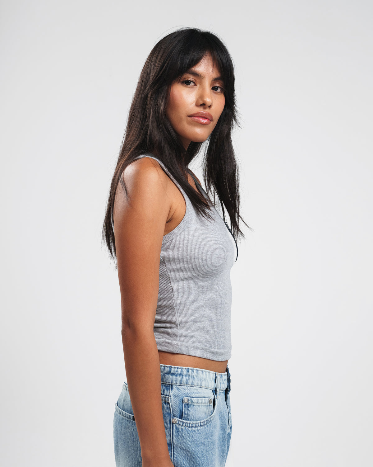 DENIM POCKET TANK TOP