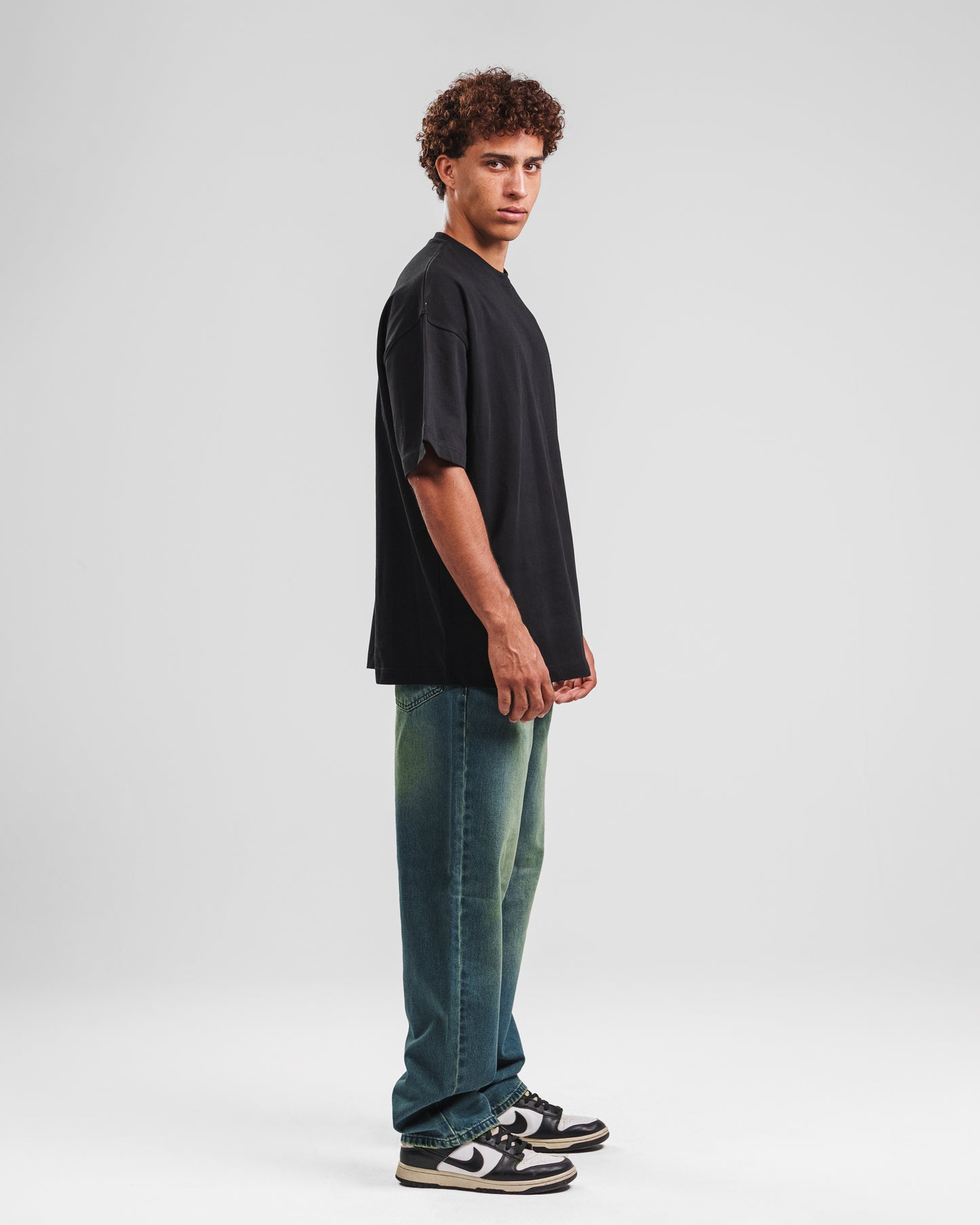 MOSS BLUE UTILITY BAGGY JEANS