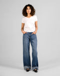 ROLLED HEM RELAXED MID RISE JEANS