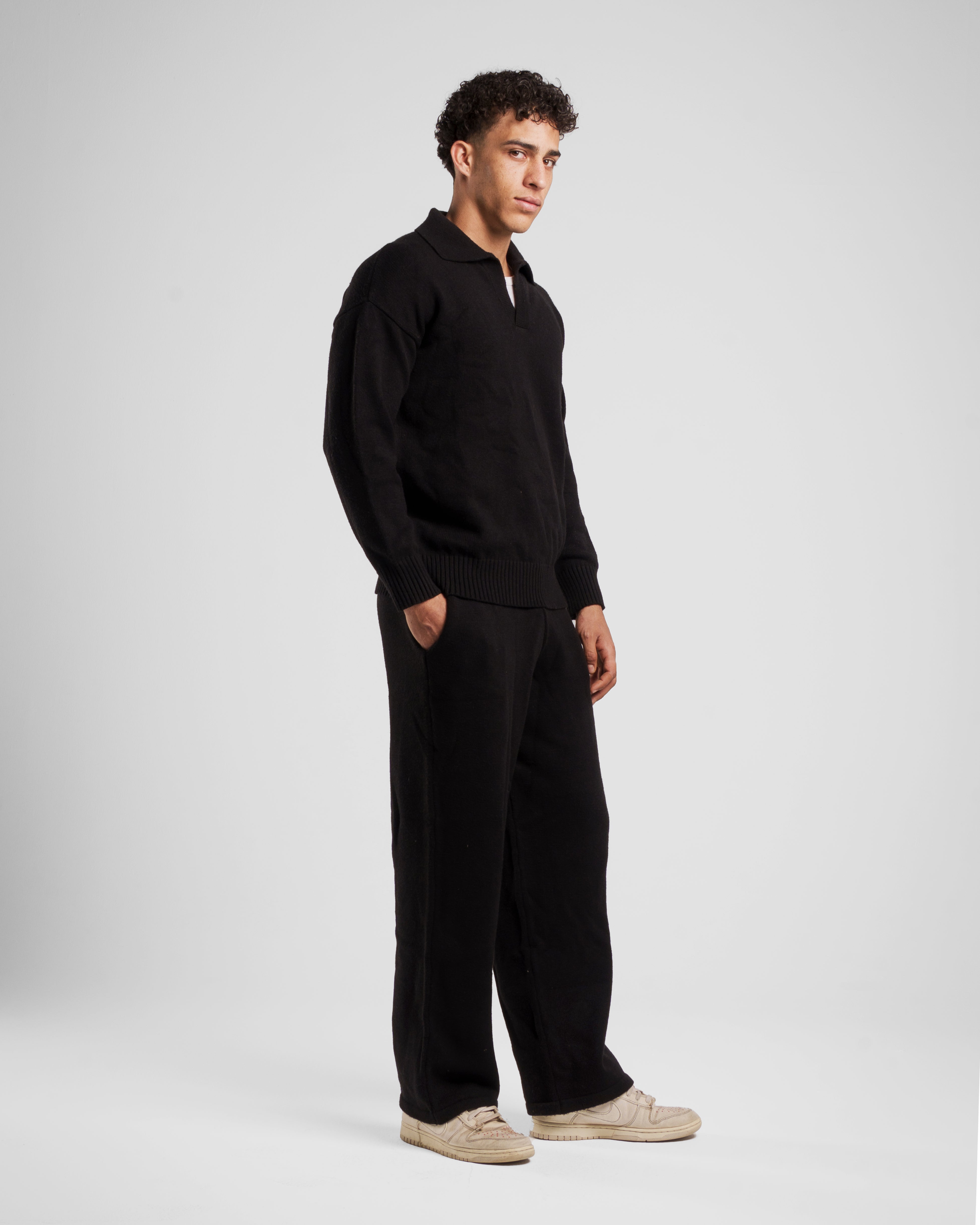 S X Y MEN'S KNIT POLO SWEATER