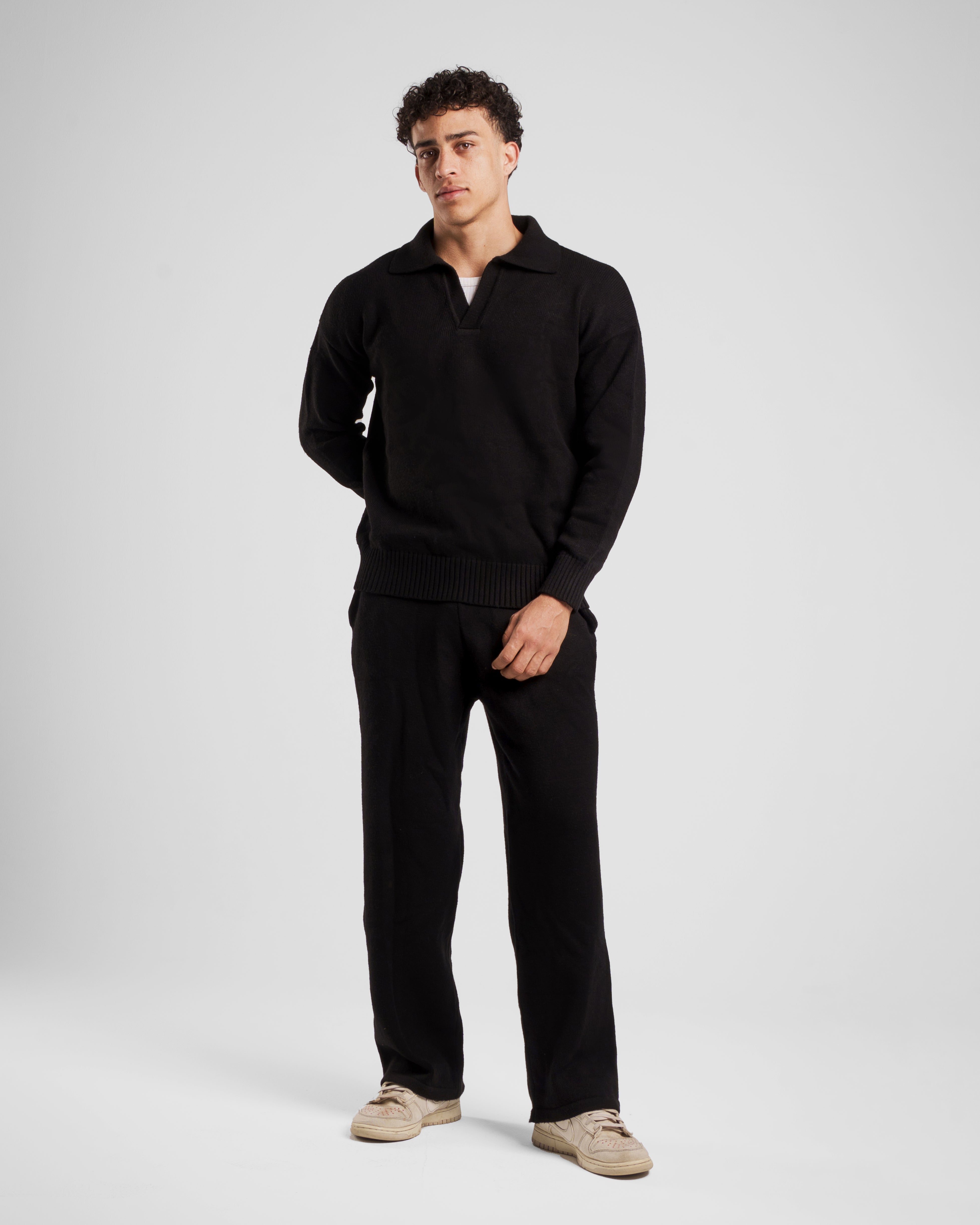 S X Y MEN'S KNIT POLO SWEATER