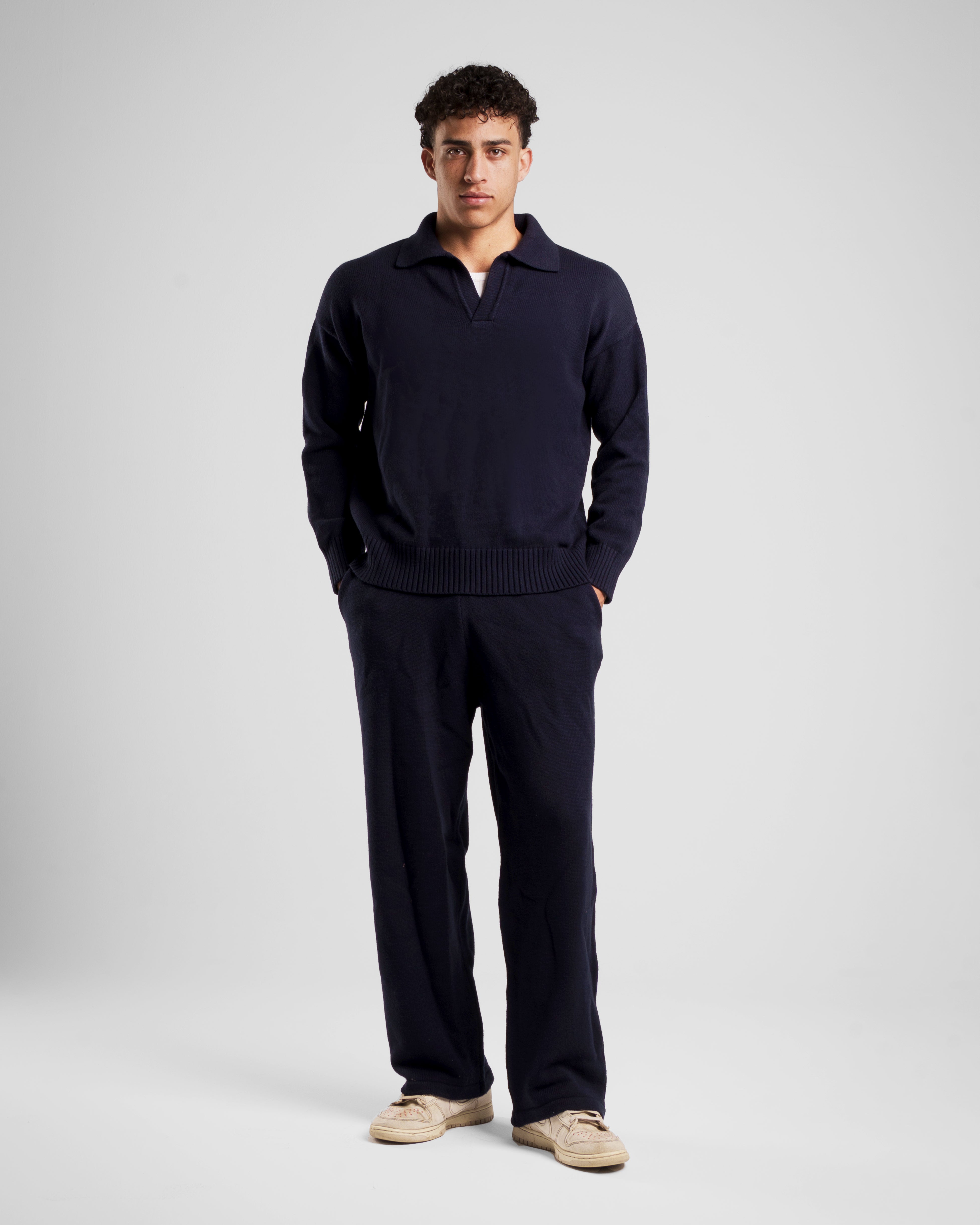 S X Y MEN'S KNIT POLO SWEATER