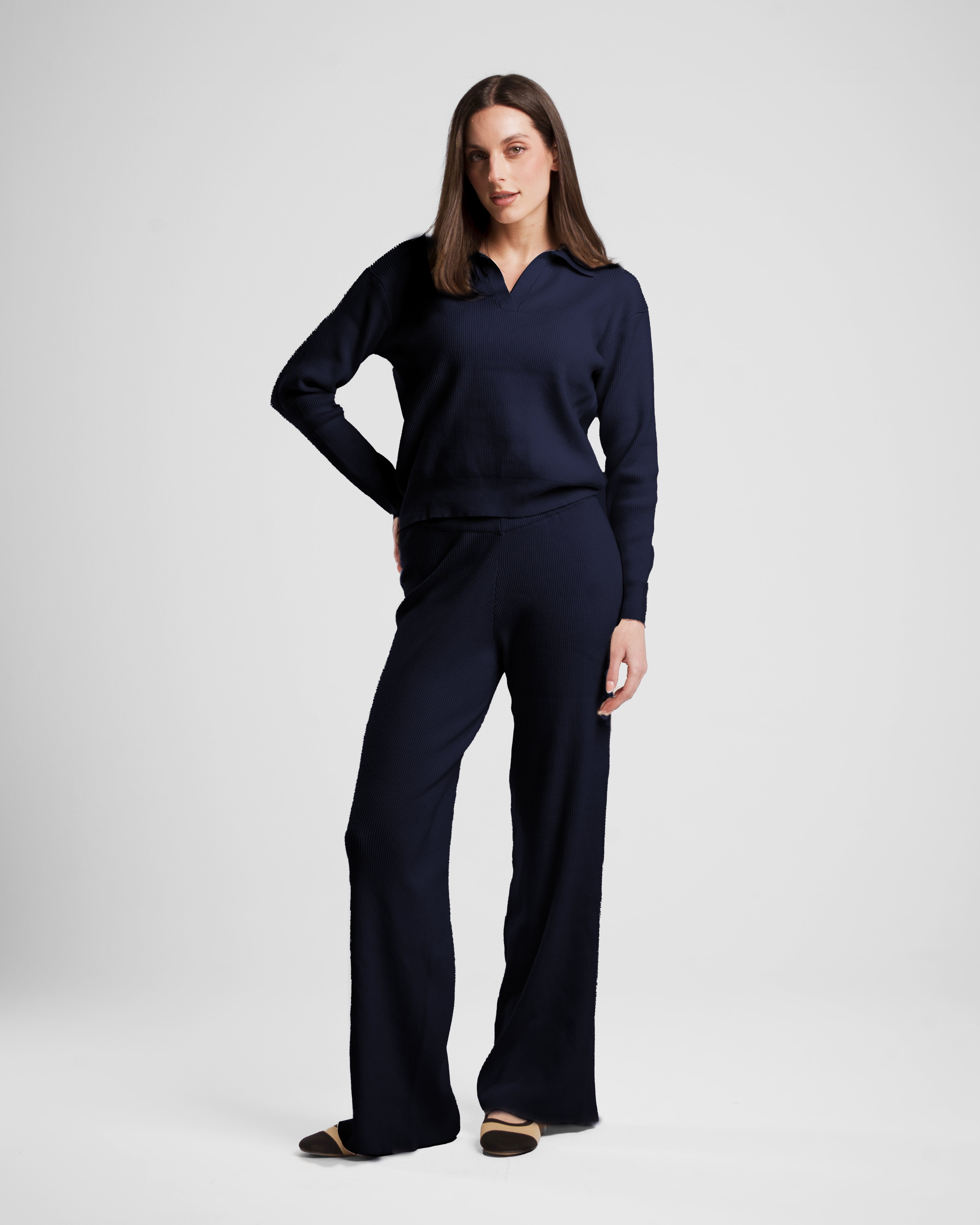 S X Y KNIT POLO SWEATER