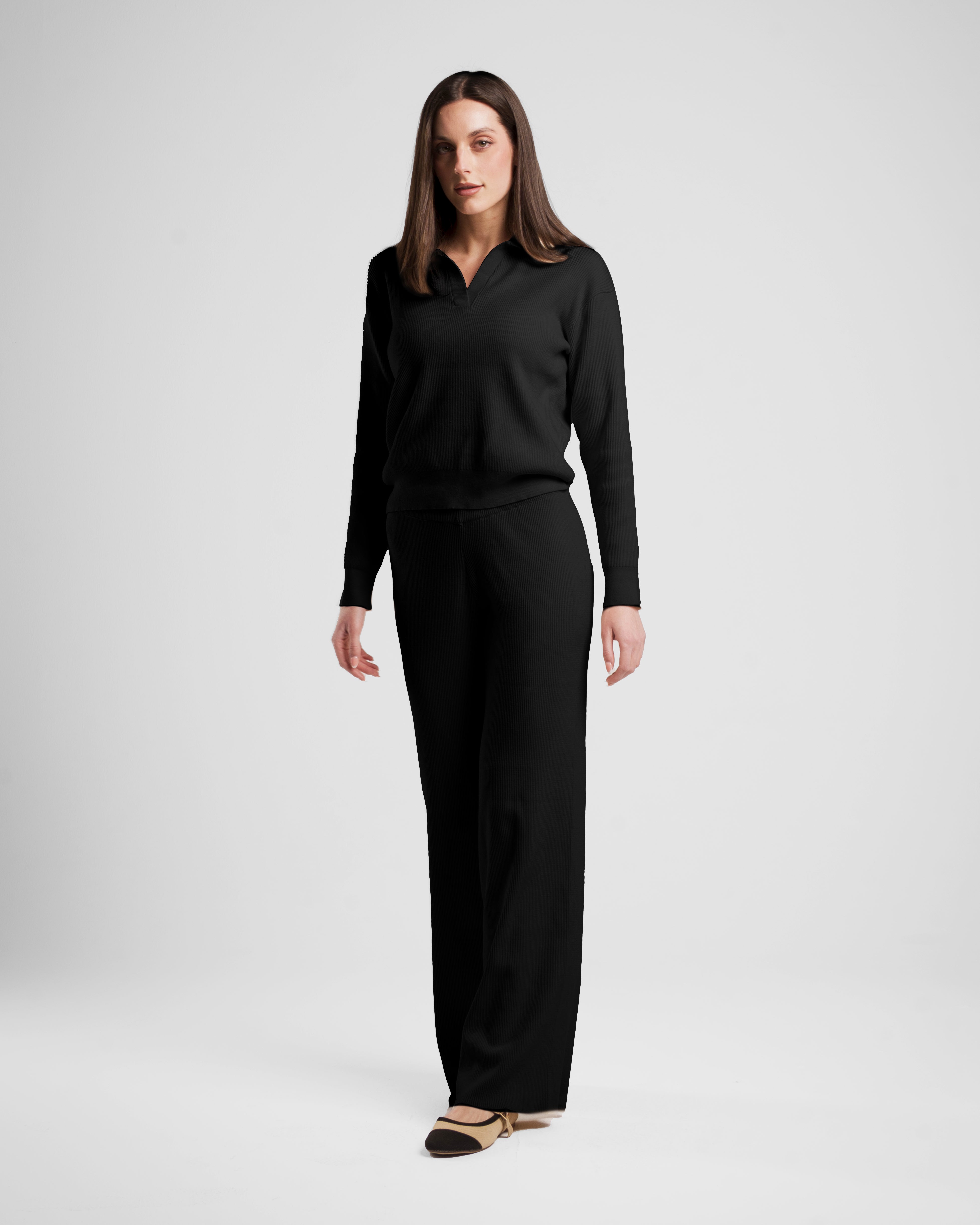 S X Y KNIT POLO SWEATER