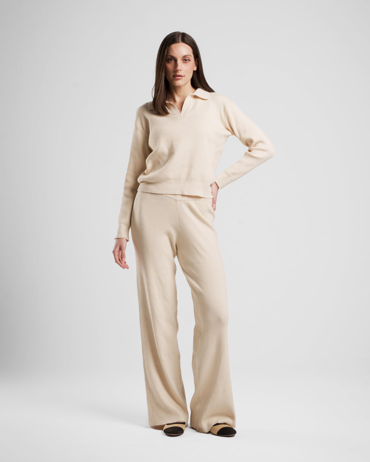 S X Y KNIT POLO SWEATER