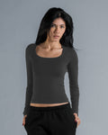 SCOOP NECK LONG SLEEVE
