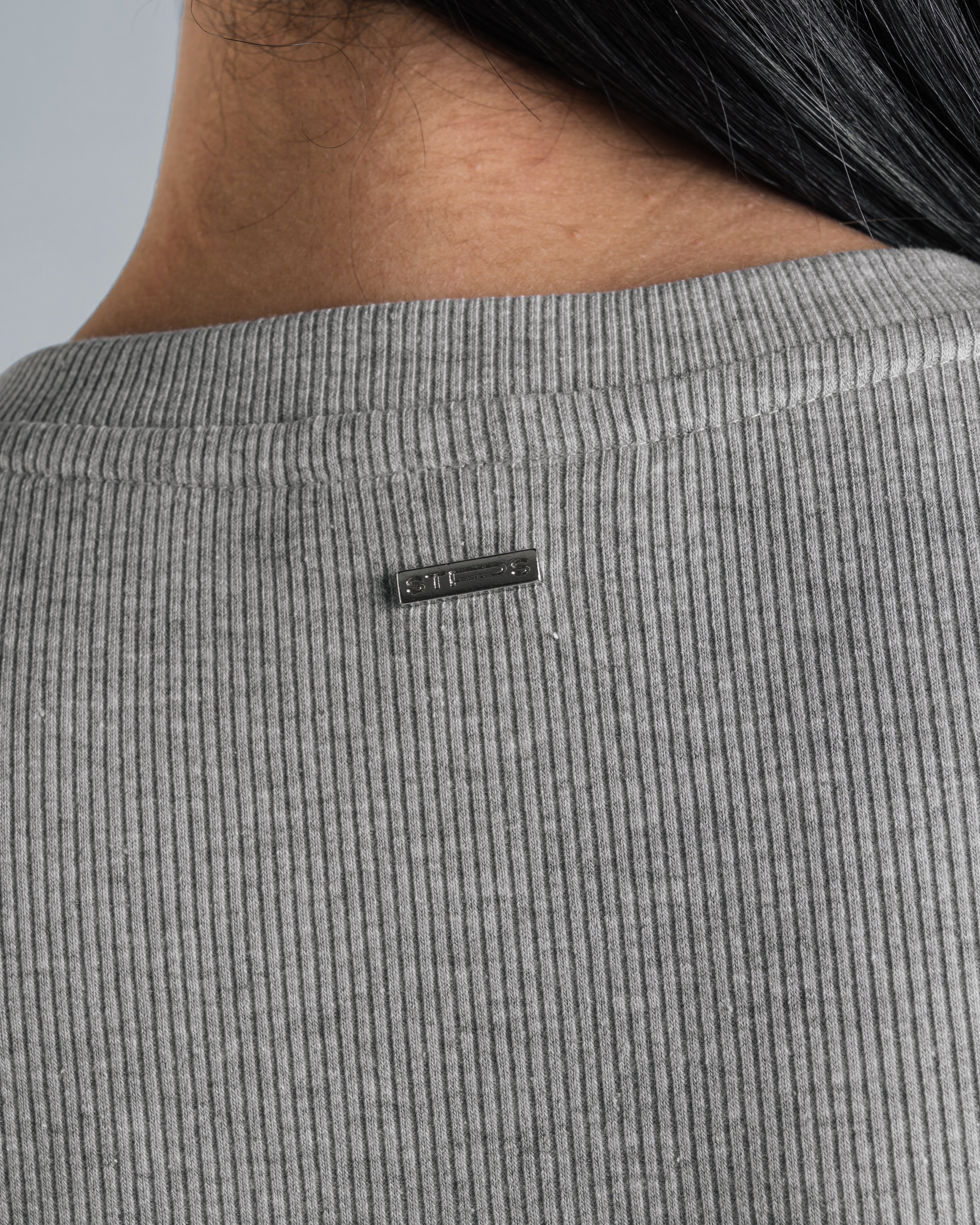 Ribbed V-Neck Long Sleeve