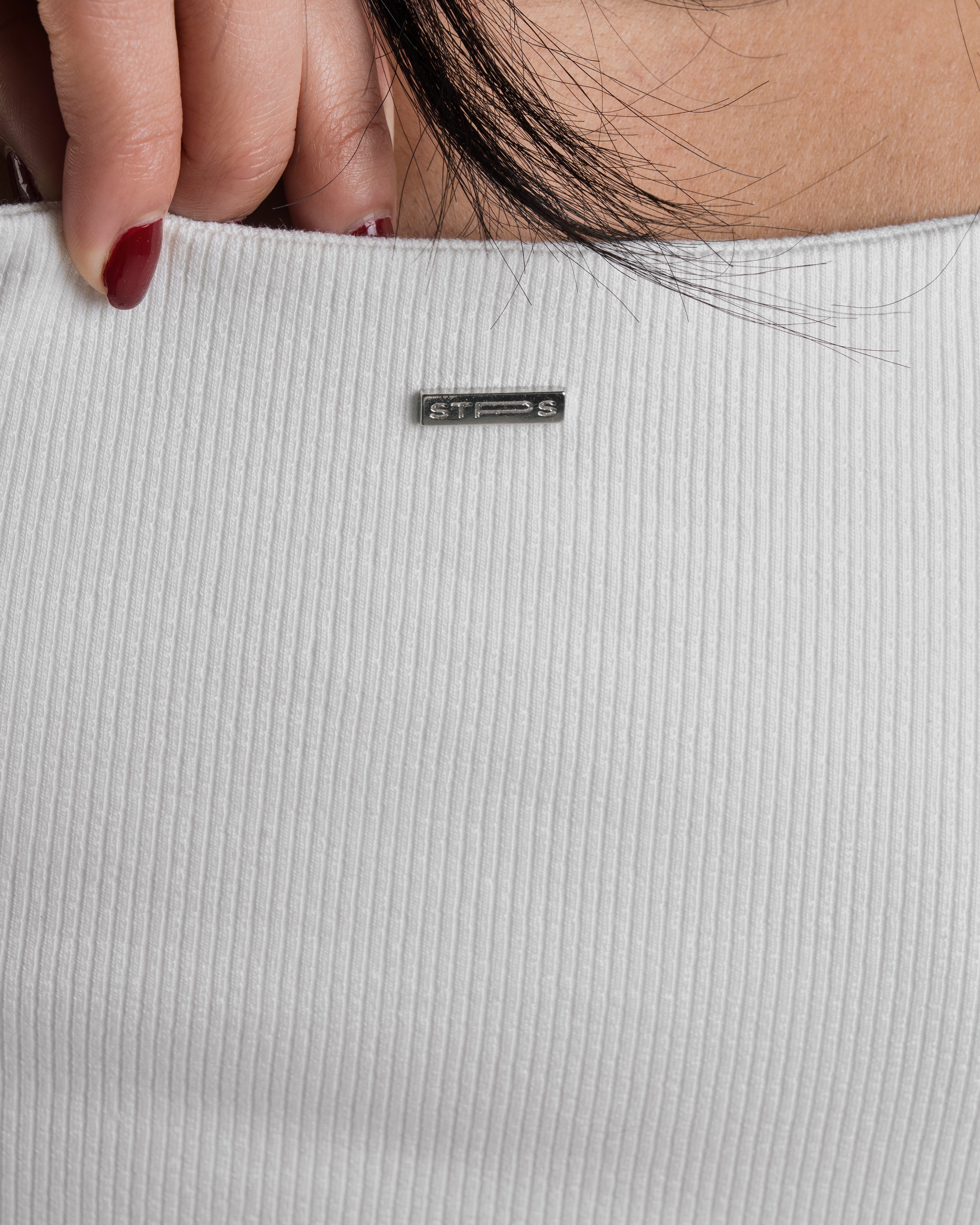 RIBBED BOAT NECK LONG SLEEVE