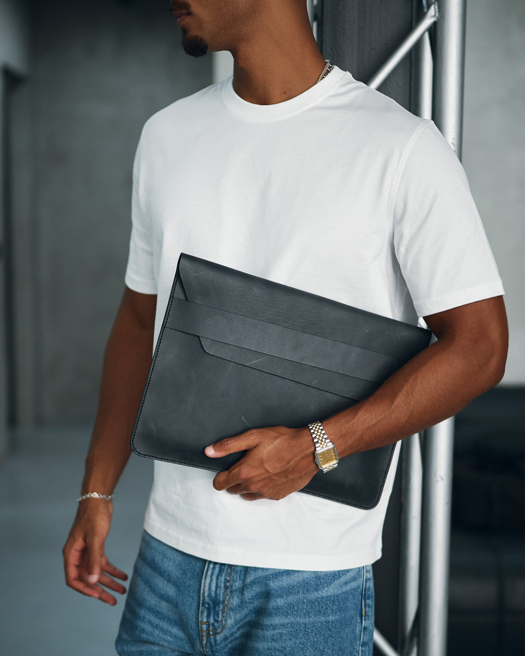 Charcoal Envelope Genuine Laptop Sleeve