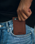 Genuine Minimal Brown Card Holder