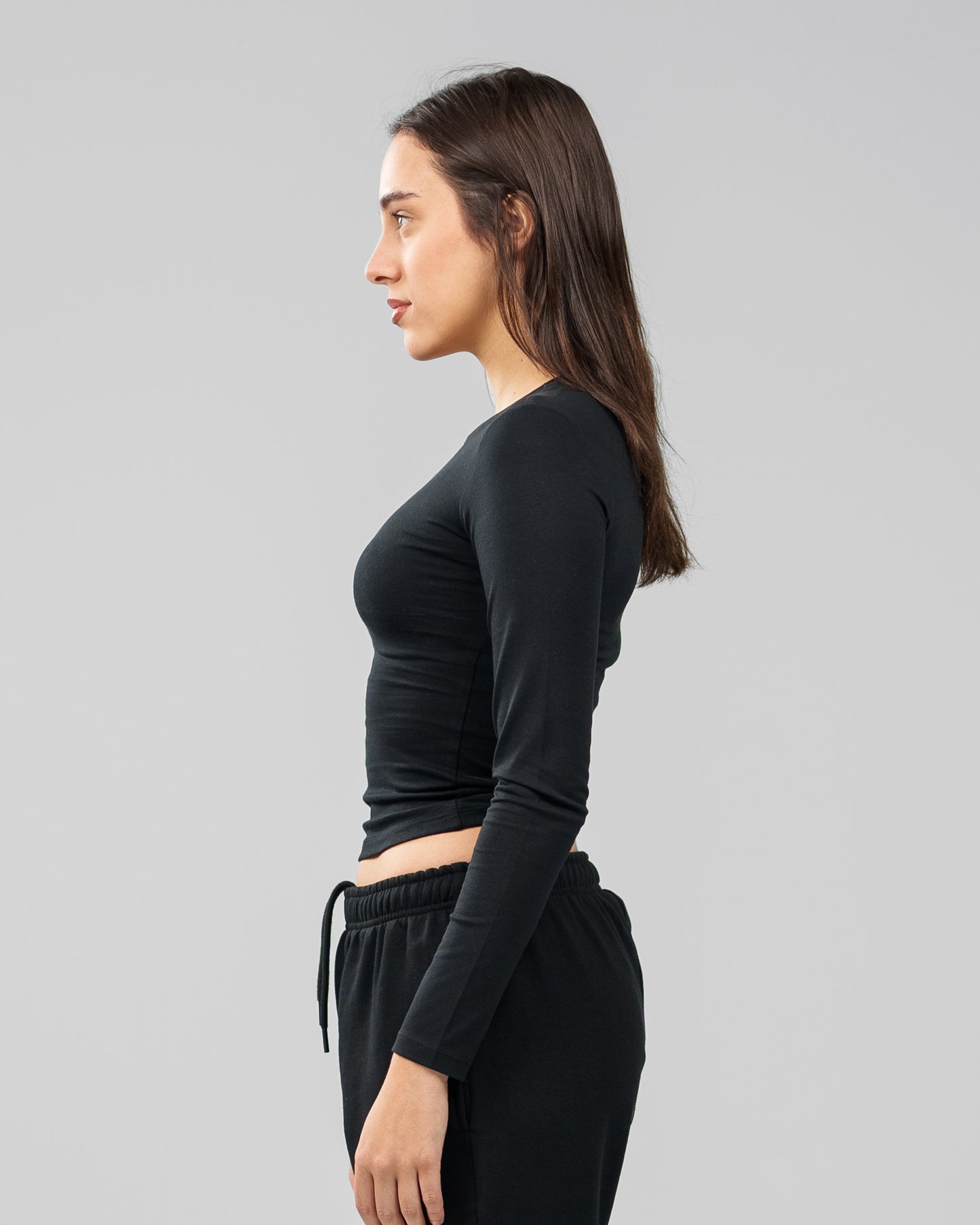 BLACK LONG SLEEVE TOP