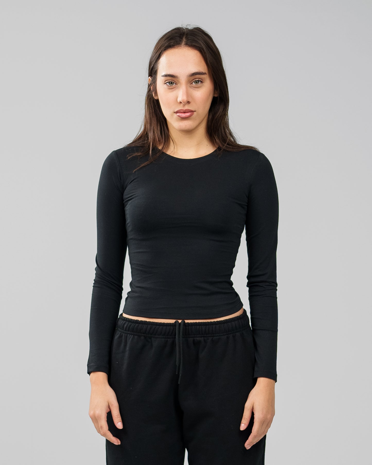 BLACK LONG SLEEVE TOP