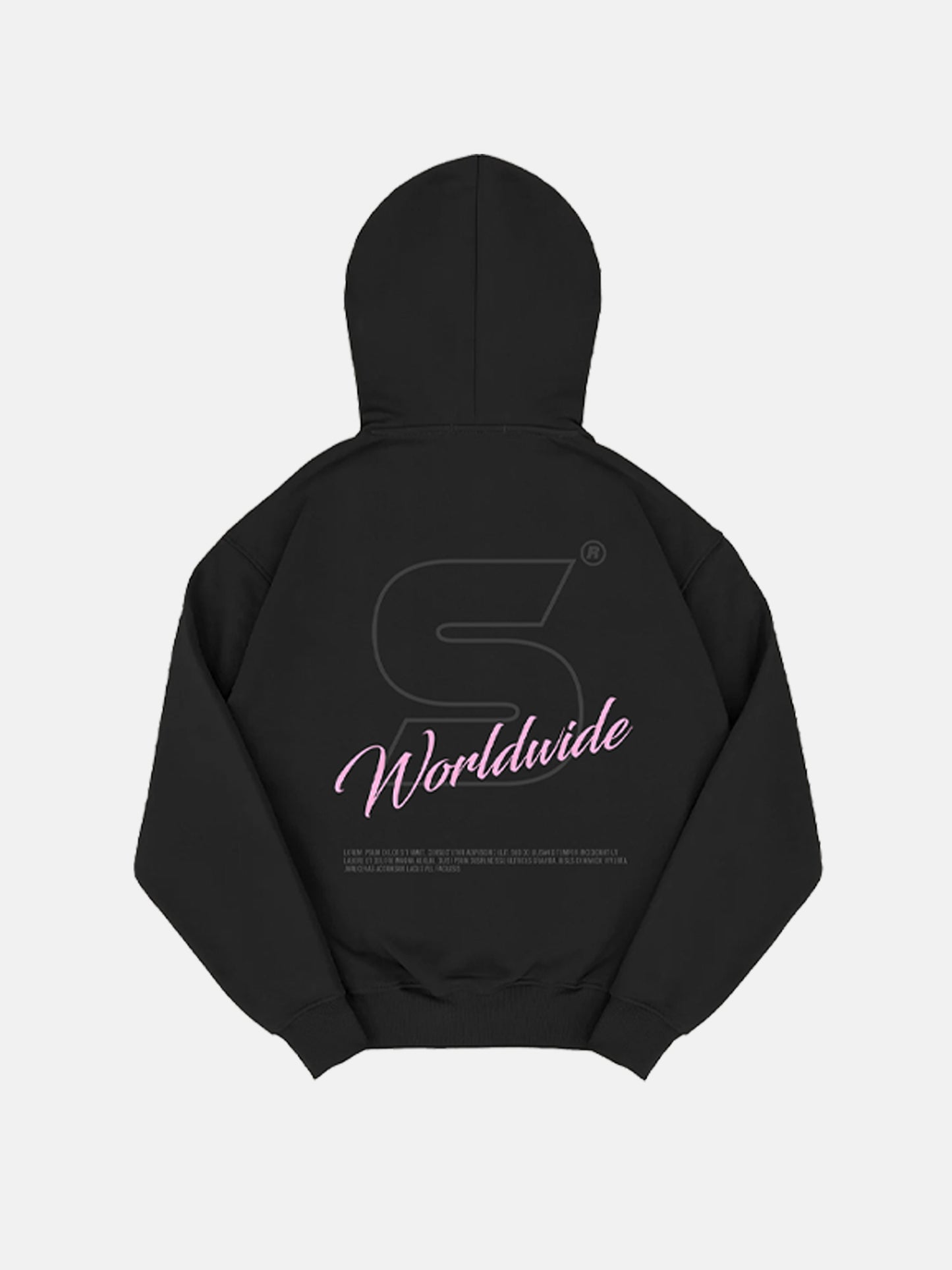 BLACK WORLDWIDE HOODIE