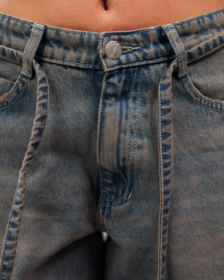DRAWSTRING ULTRA BAGGY JEANS