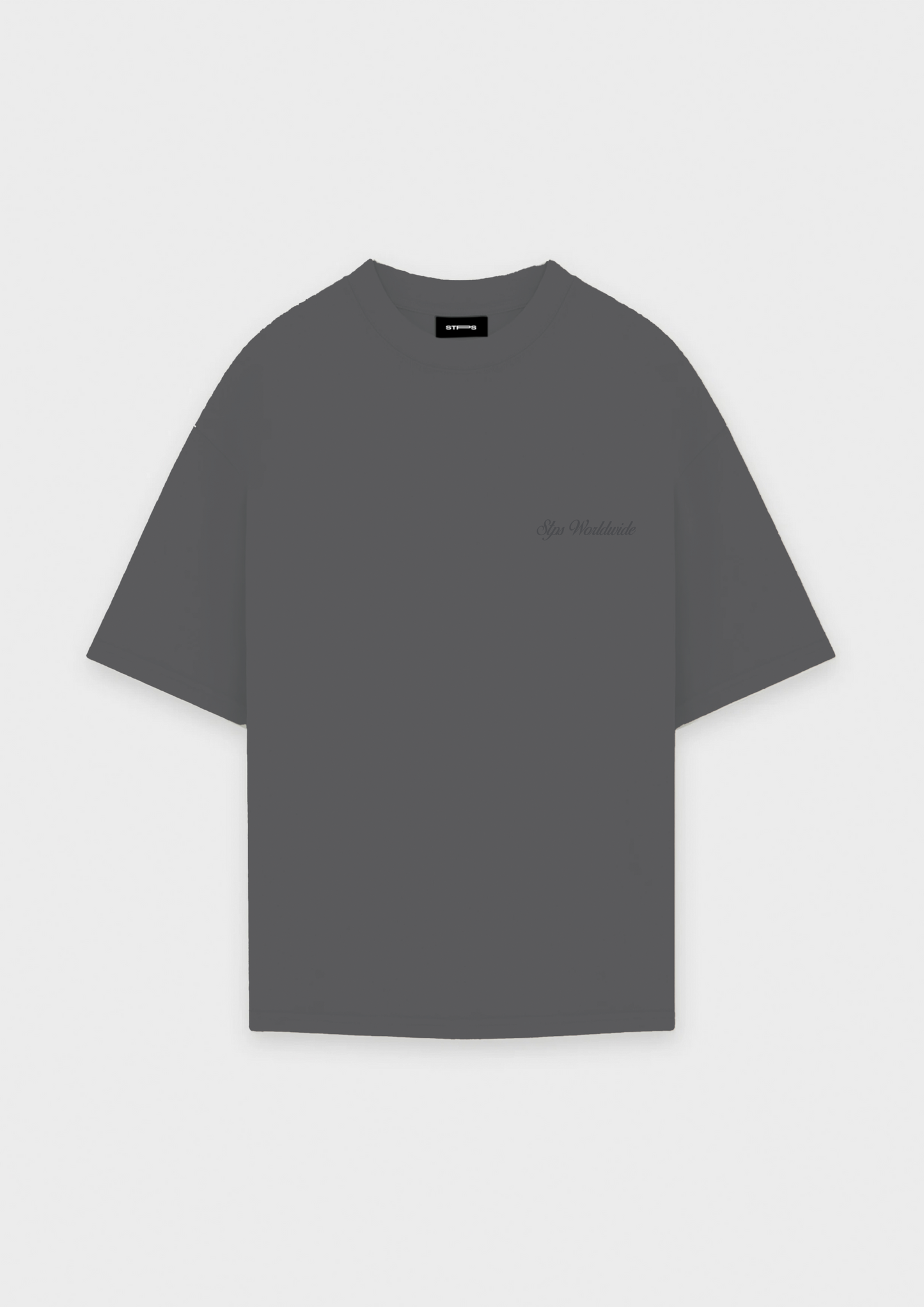 CHARCOAL WORLDWIDE EMBROIDERED T-SHIRT