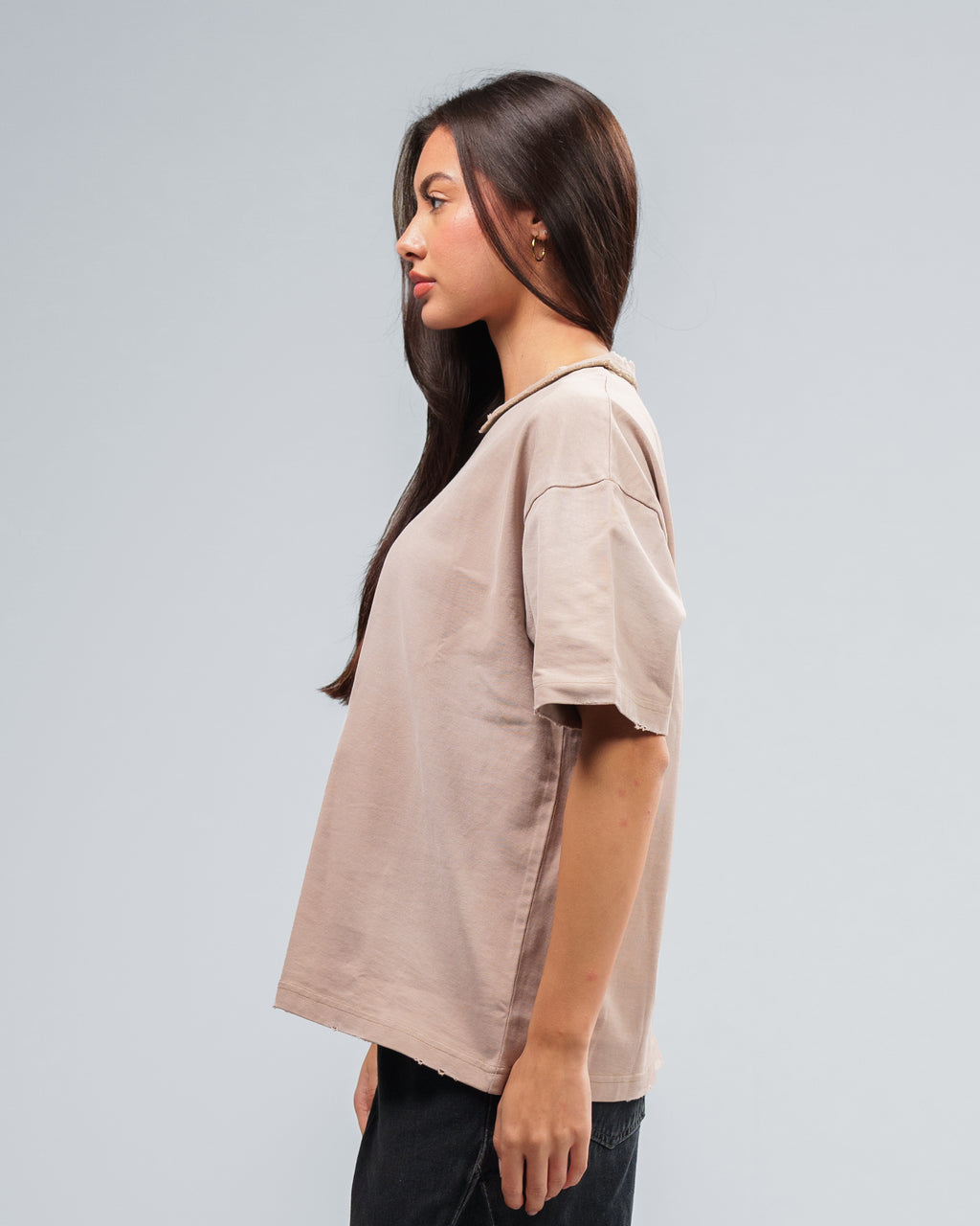 STONE WASHED DOUBLE POCKET T-SHIRT