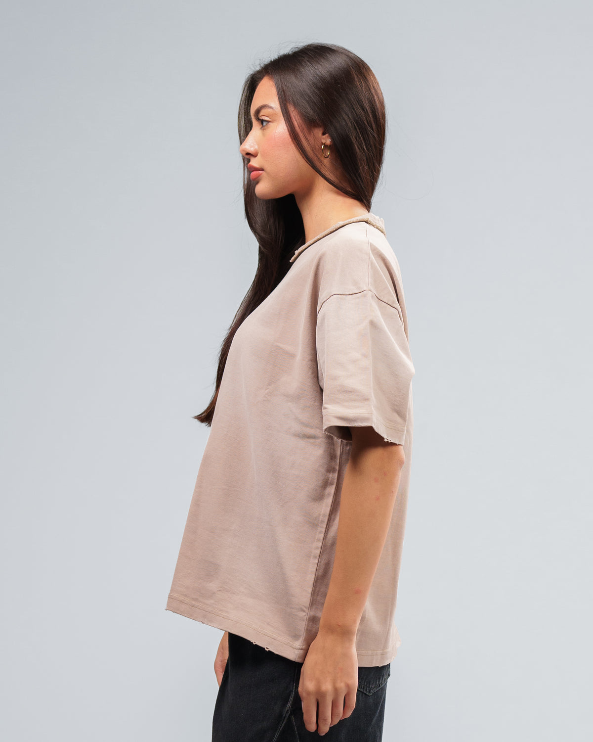 STONE WASHED DOUBLE POCKET T-SHIRT