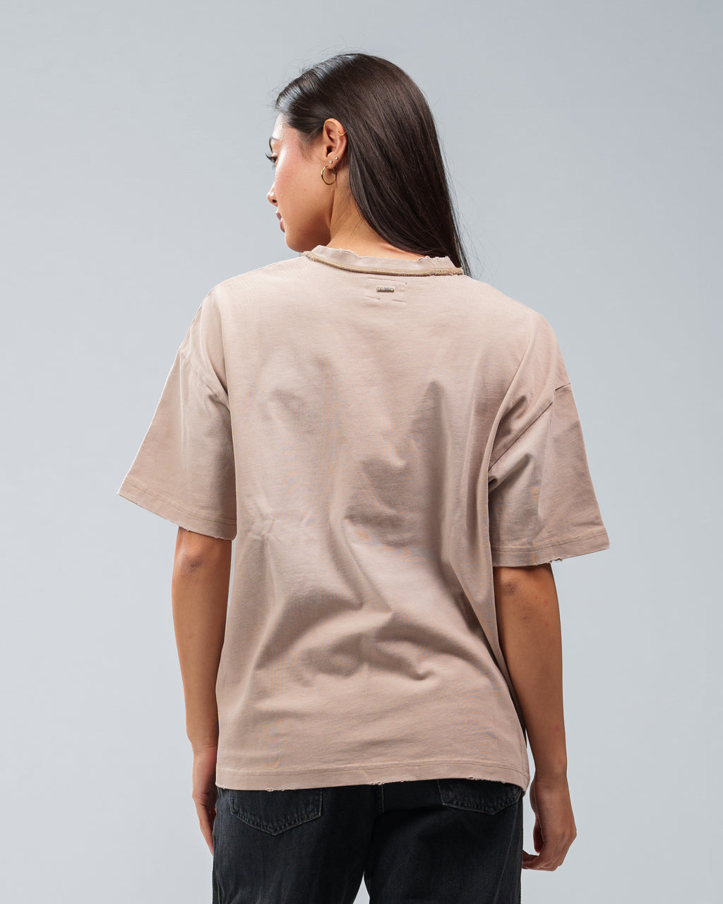 STONE WASHED DOUBLE POCKET T-SHIRT
