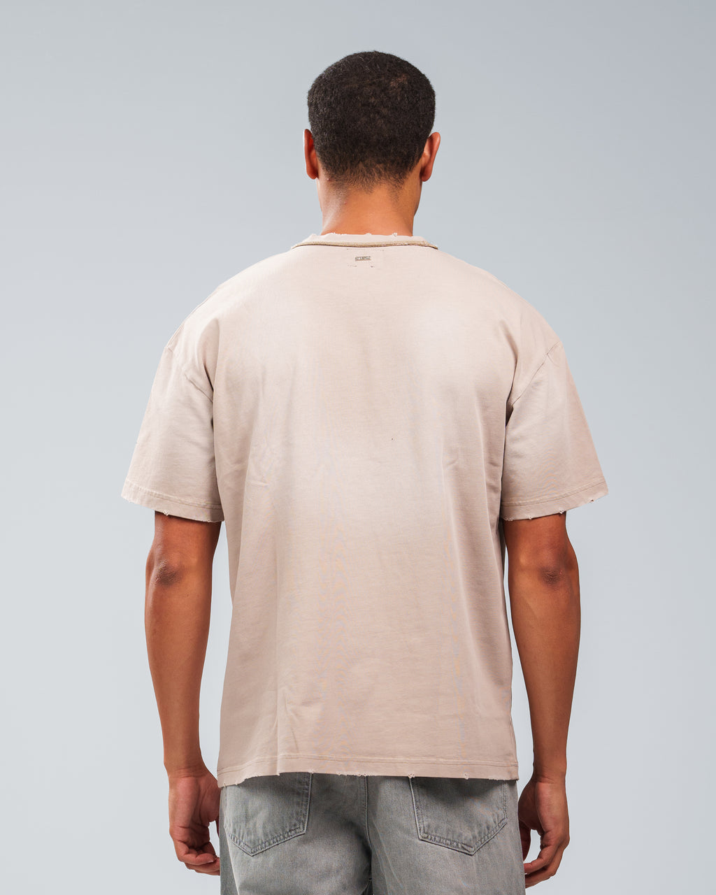 STONE WASHED DOUBLE POCKET T-SHIRT