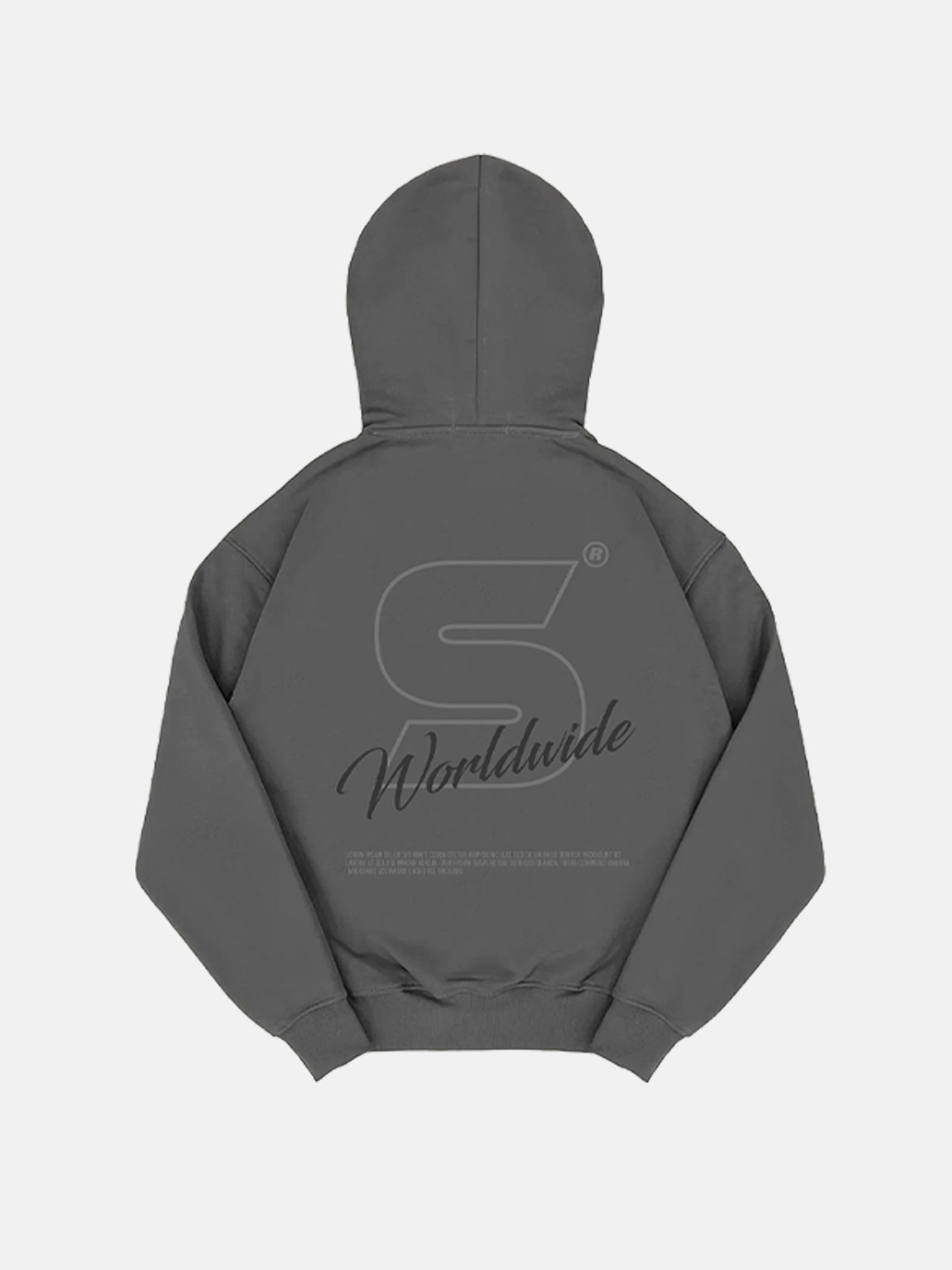 DARK GREY WORLDWIDE HOODIE