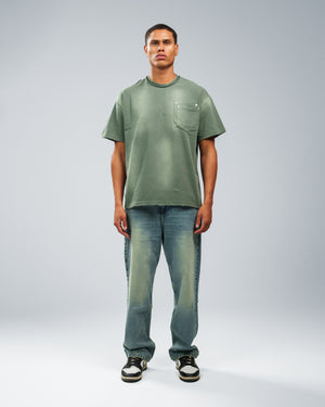 DIRTY BLUE UTILITY BAGGY JEANS