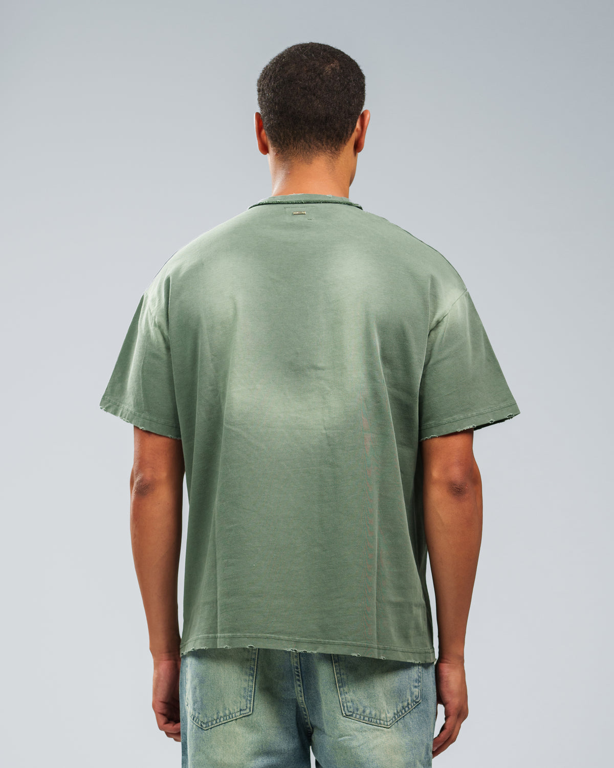 STONE WASHED DOUBLE POCKET T-SHIRT