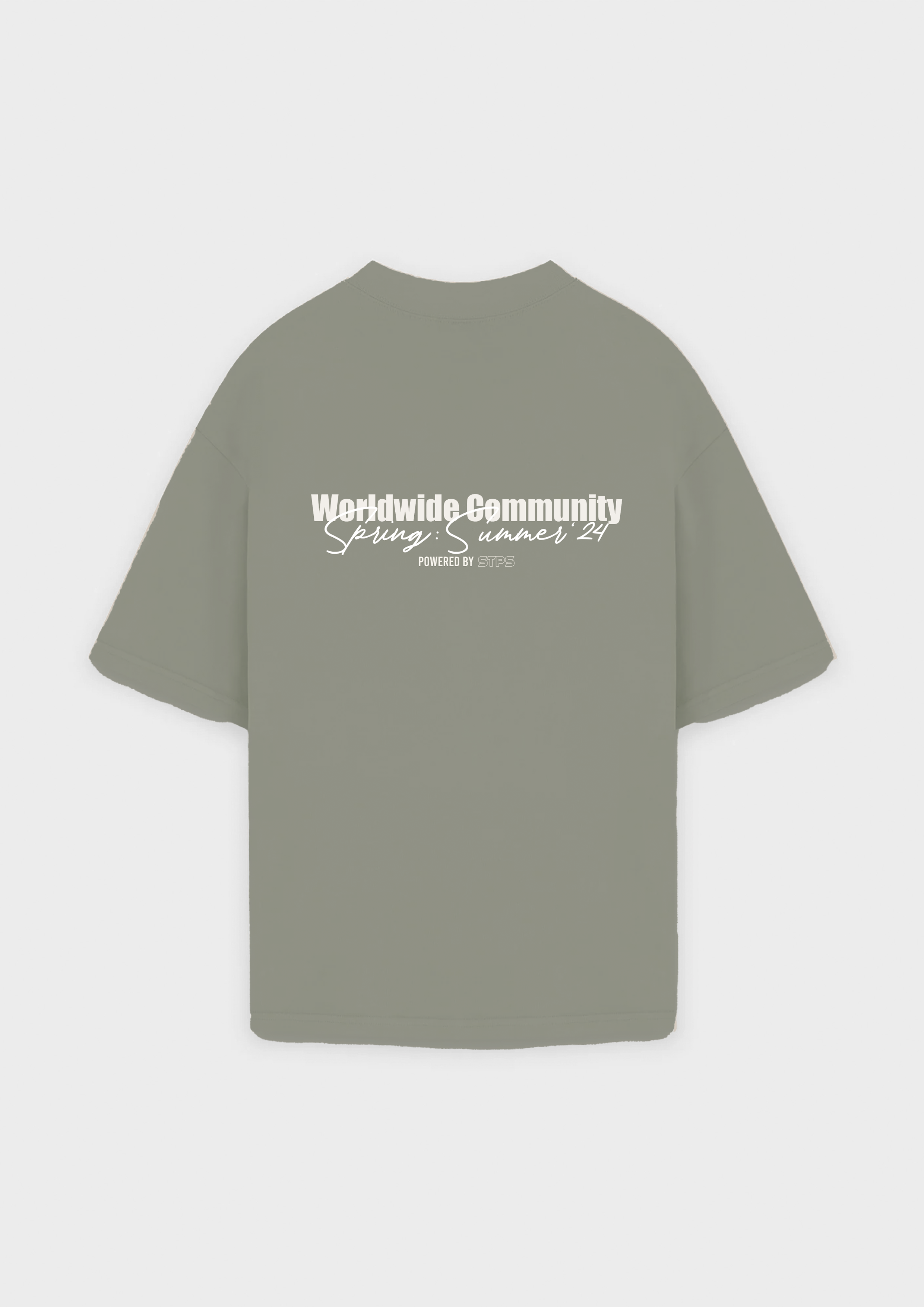 SAGE GREEN WORLDWIDE COMMUNITY T-SHIRT