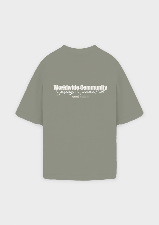 SAGE GREEN WORLDWIDE COMMUNITY T-SHIRT