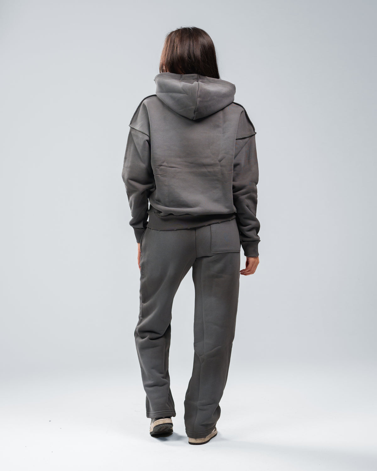 STONE WASHED DISTRESSED HOODIE