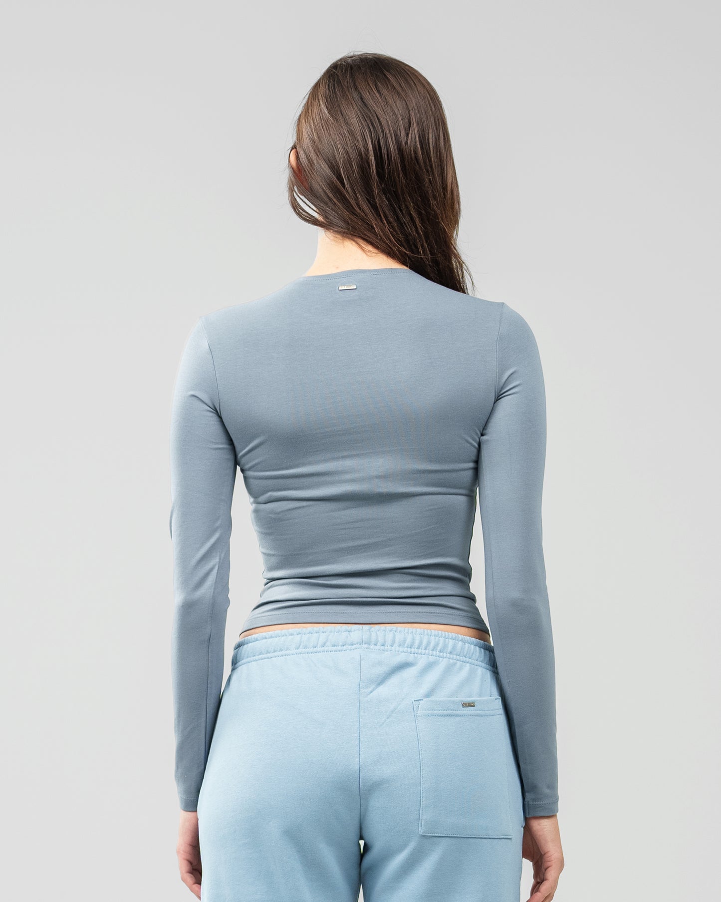 IRON GREY LONG SLEEVE TOP