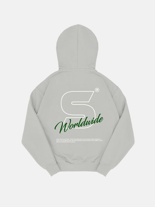 LIGHT GREY WORLDWIDE HOODIE