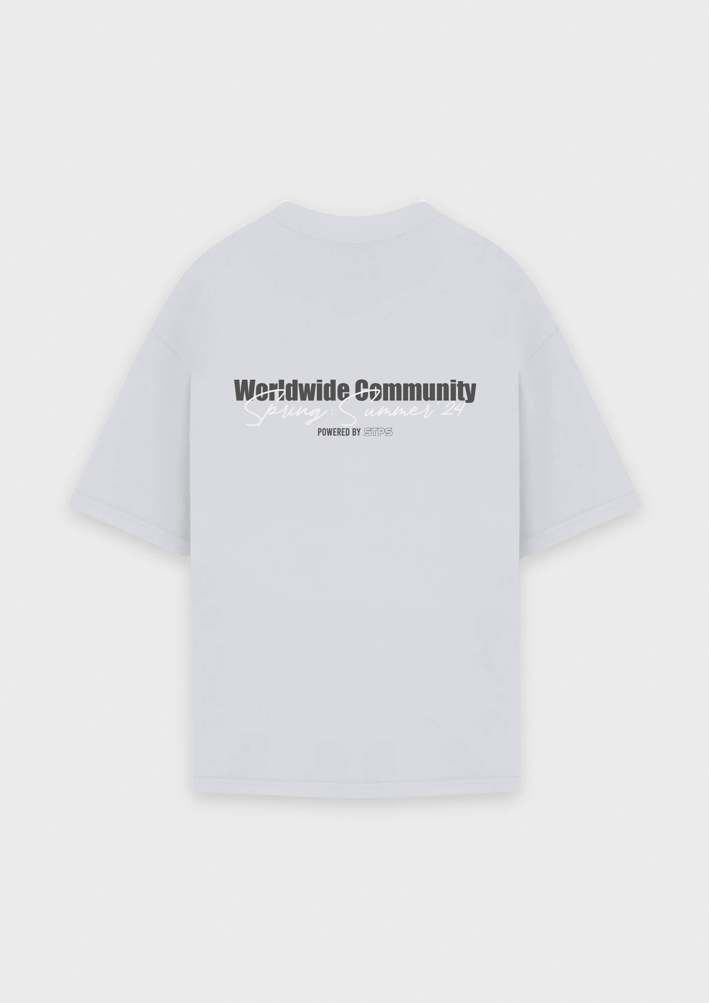 LIGHT GREY WORLDWIDE COMMUNITY T-SHIRT