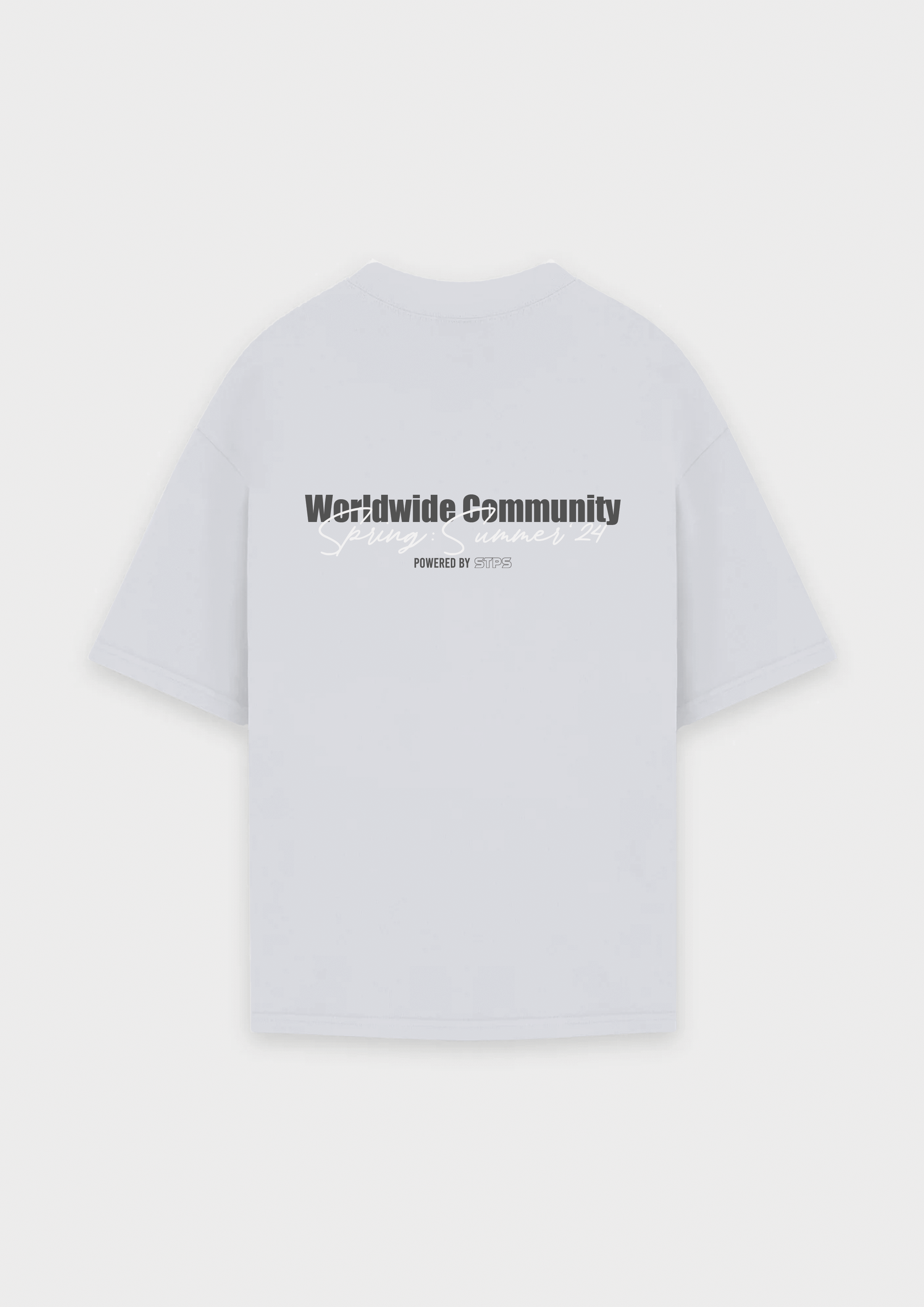 LIGHT GREY WORLDWIDE COMMUNITY T-SHIRT