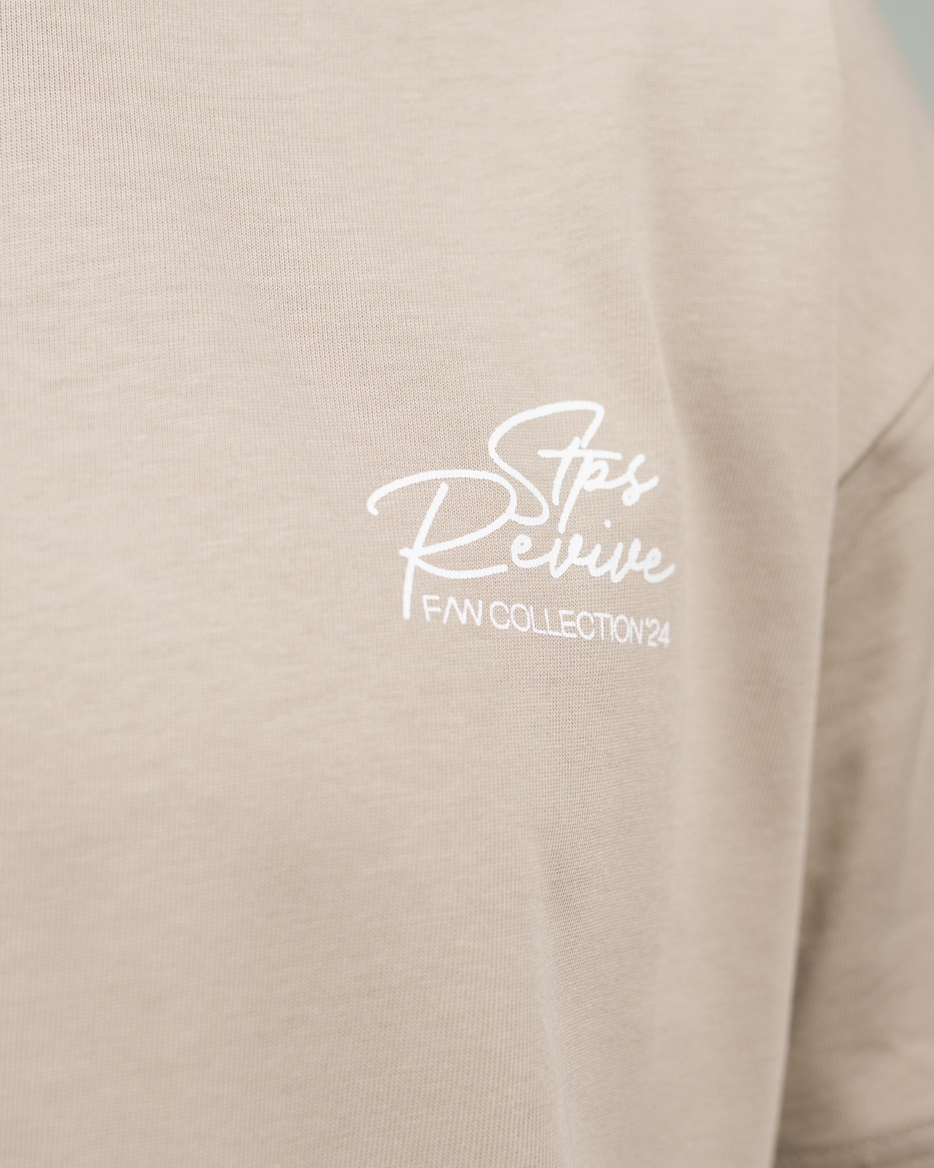 PEBBLE GREY DOUBLE SLEEVE T-SHIRT