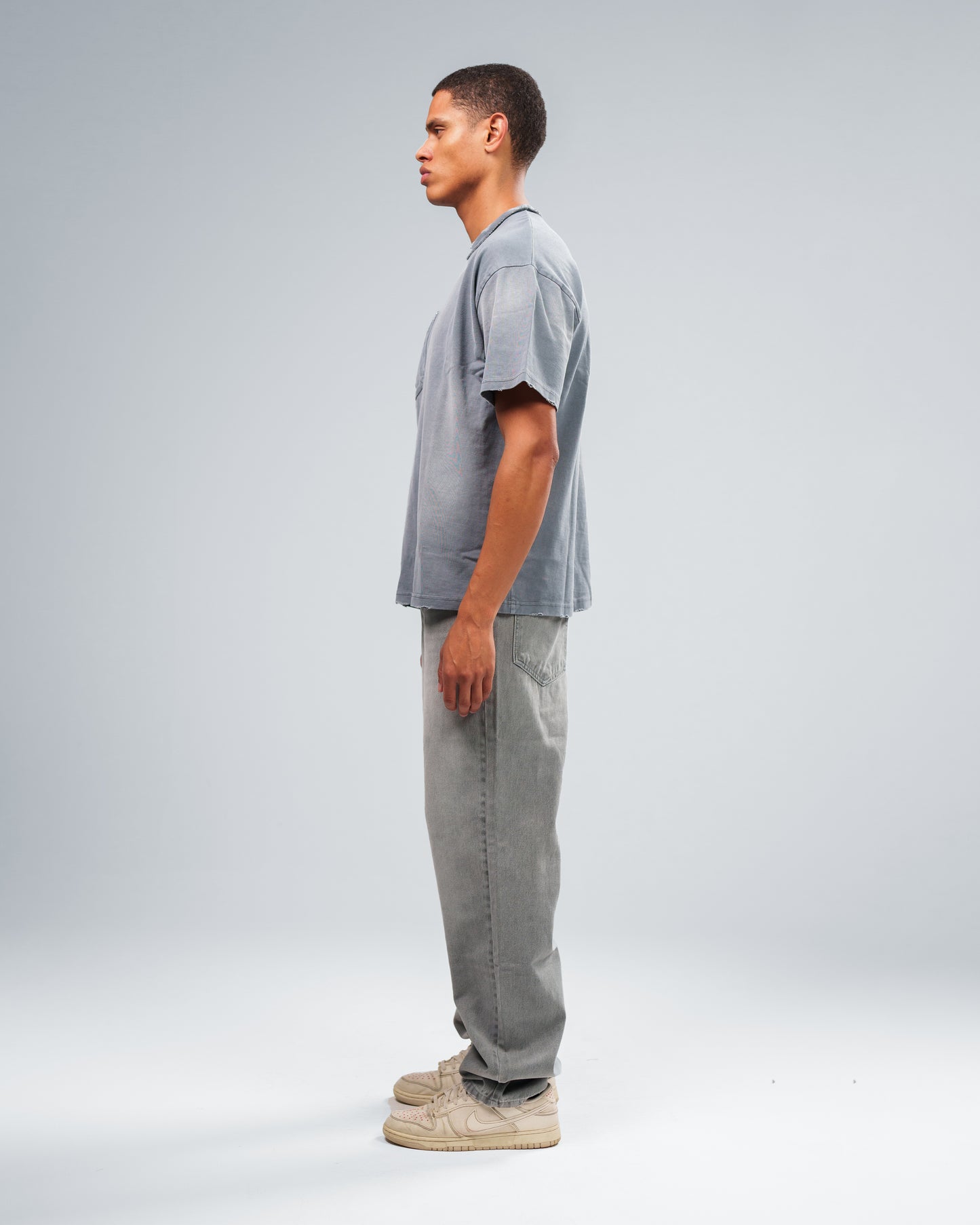 SMOKED GREY UTILITY BAGGY JEANS