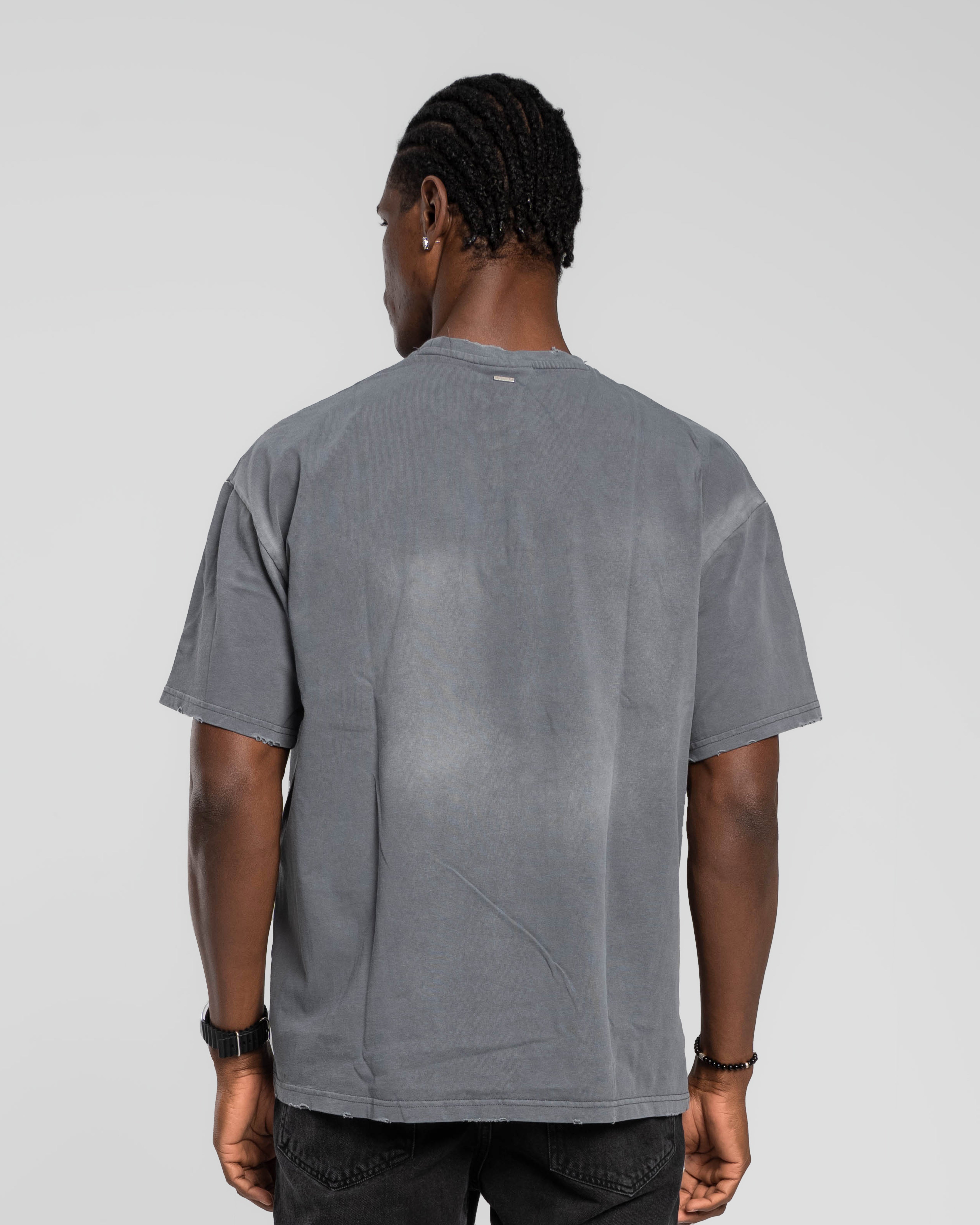 DARK GREY STONEWASHED T-SHIRT